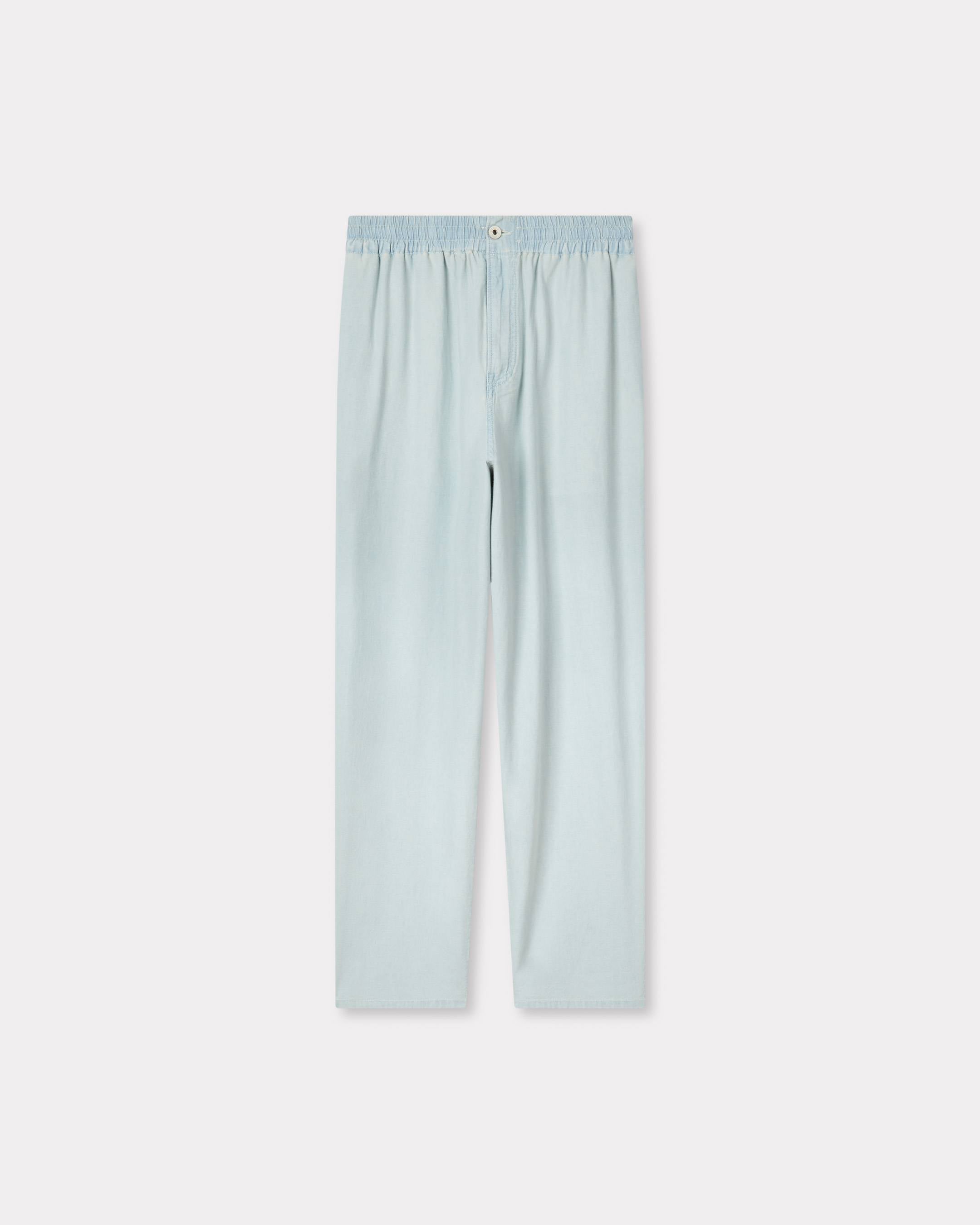 Kenzo Jogpants In Stone Bleach Chambray