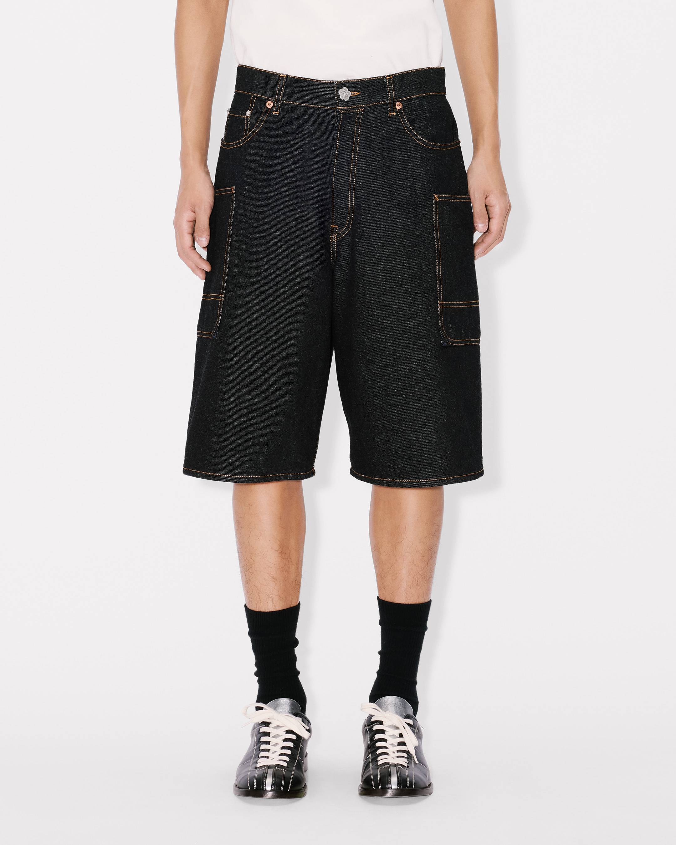 Kenzo Monkey Fit Short In Japanese Denim