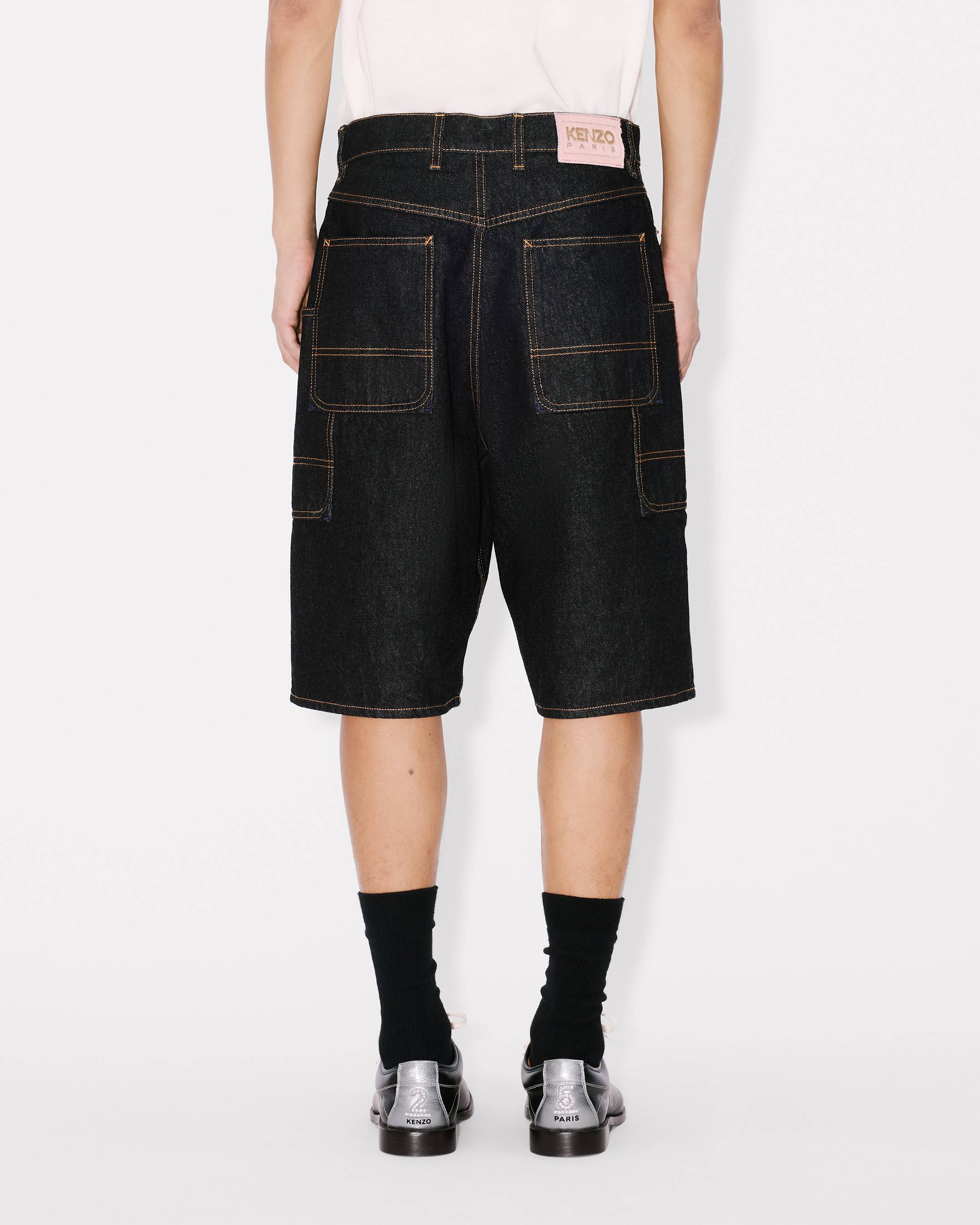 Kenzo Monkey Fit Short In Japanese Denim