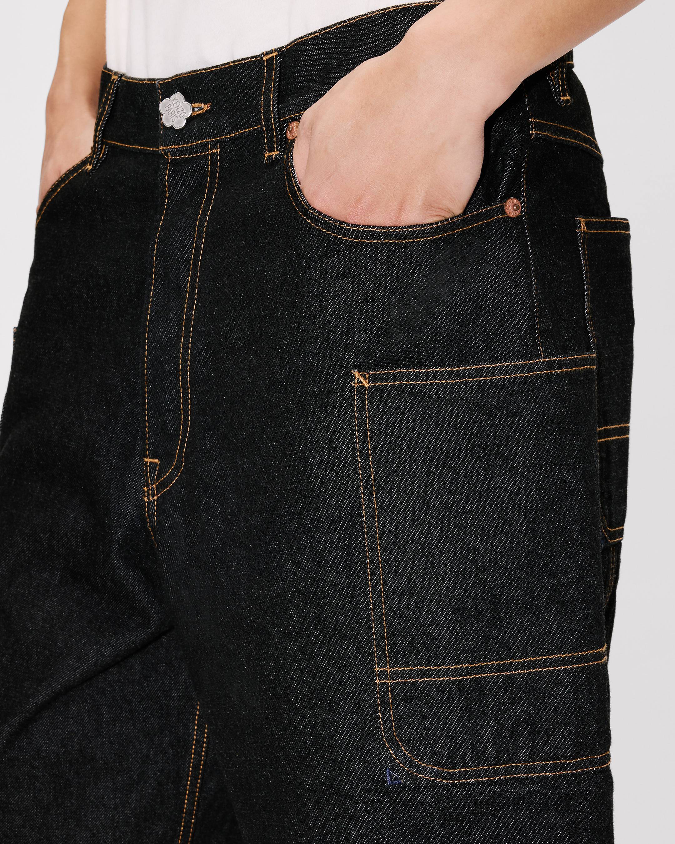 Kenzo Monkey Fit Short In Japanese Denim