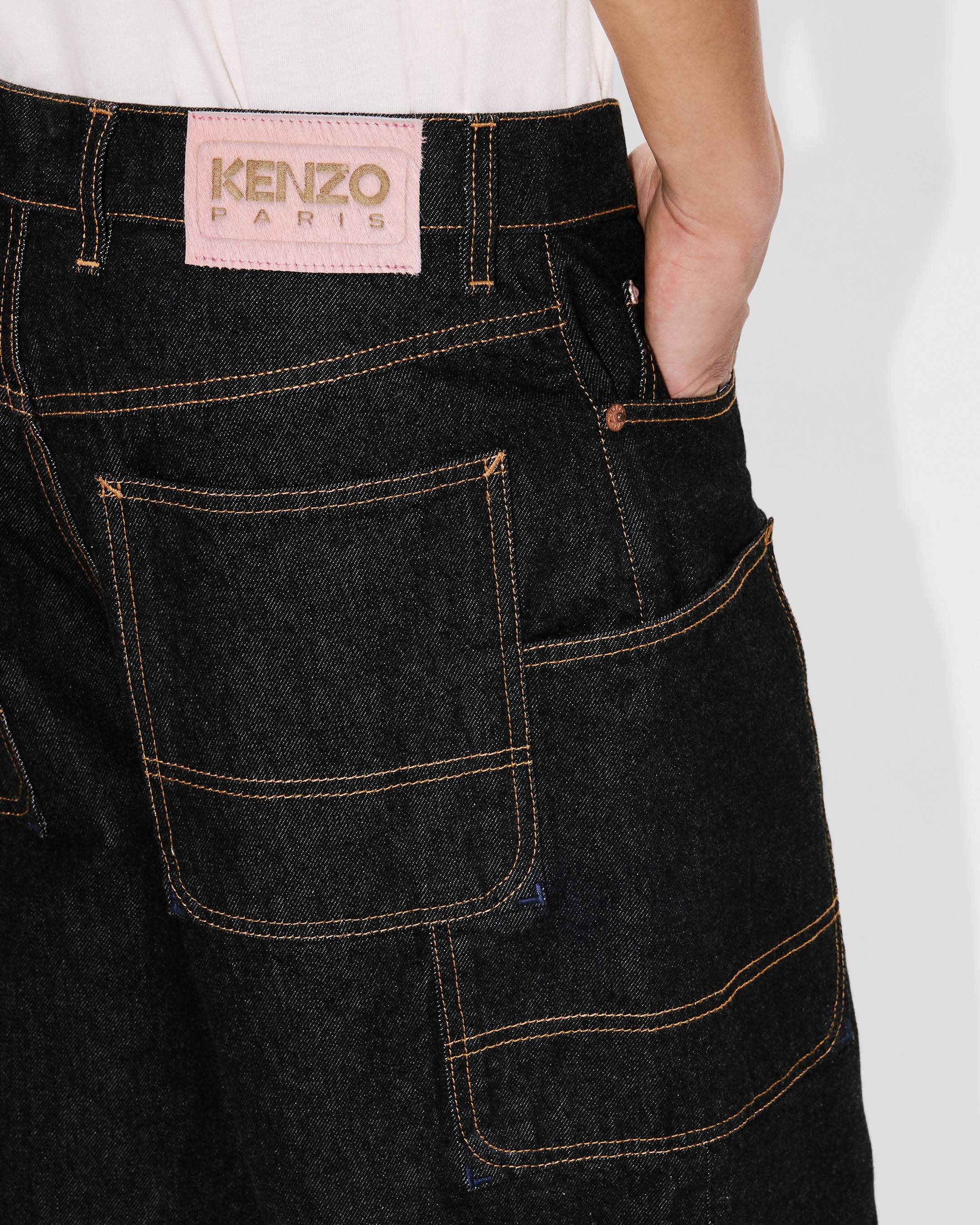 Kenzo Monkey Fit Short In Japanese Denim
