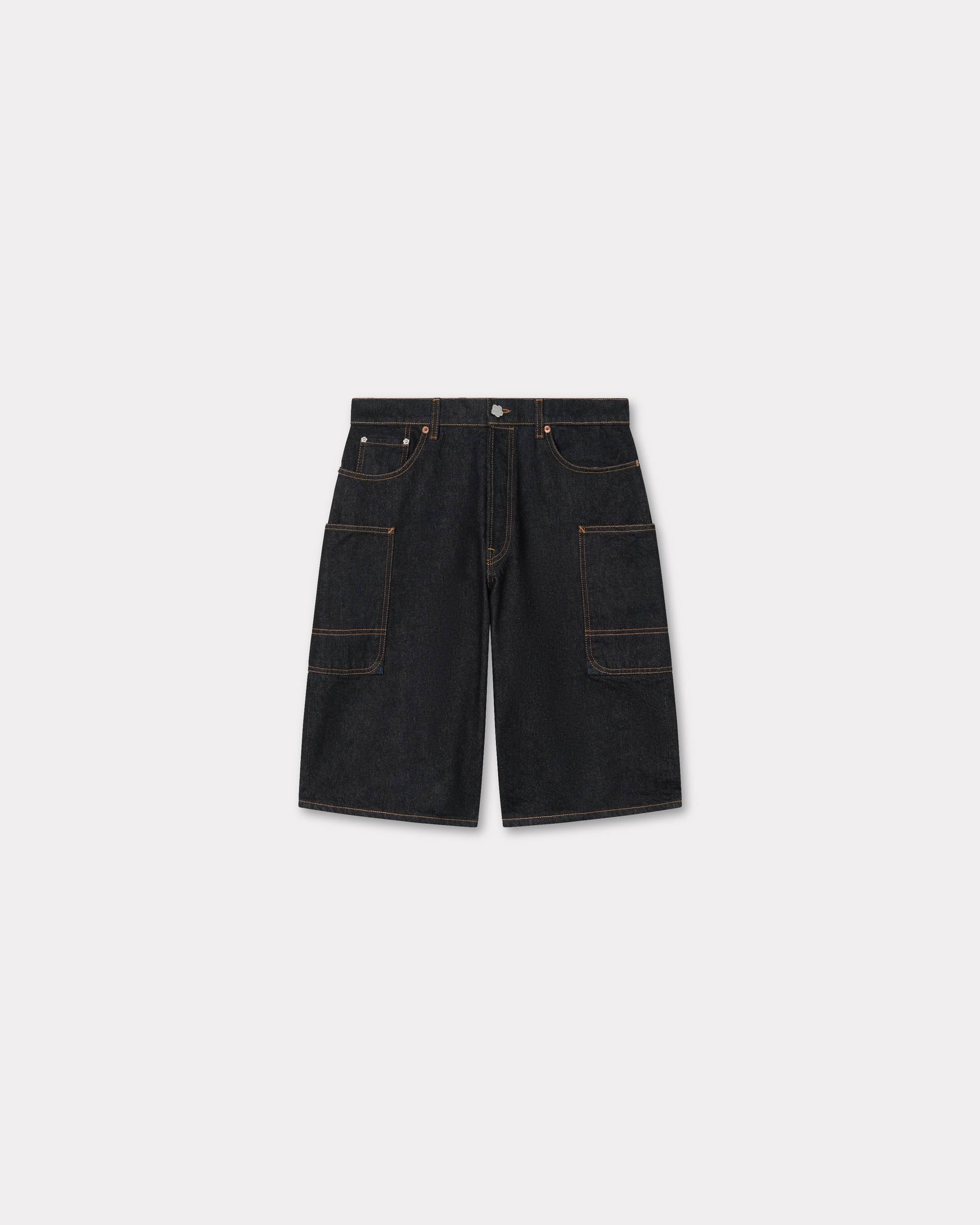 Kenzo Monkey Fit Short In Japanese Denim