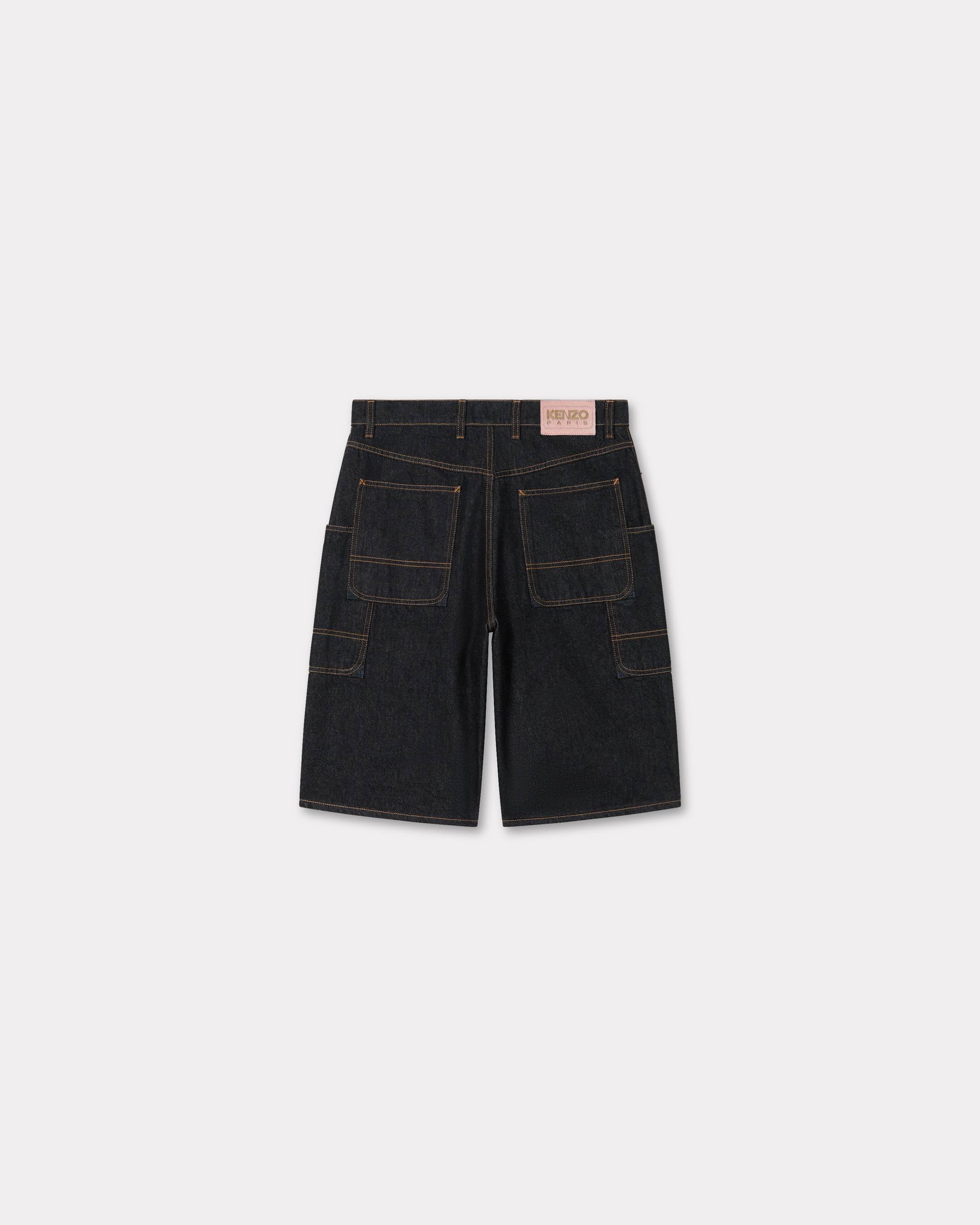 Kenzo Monkey Fit Short In Japanese Denim