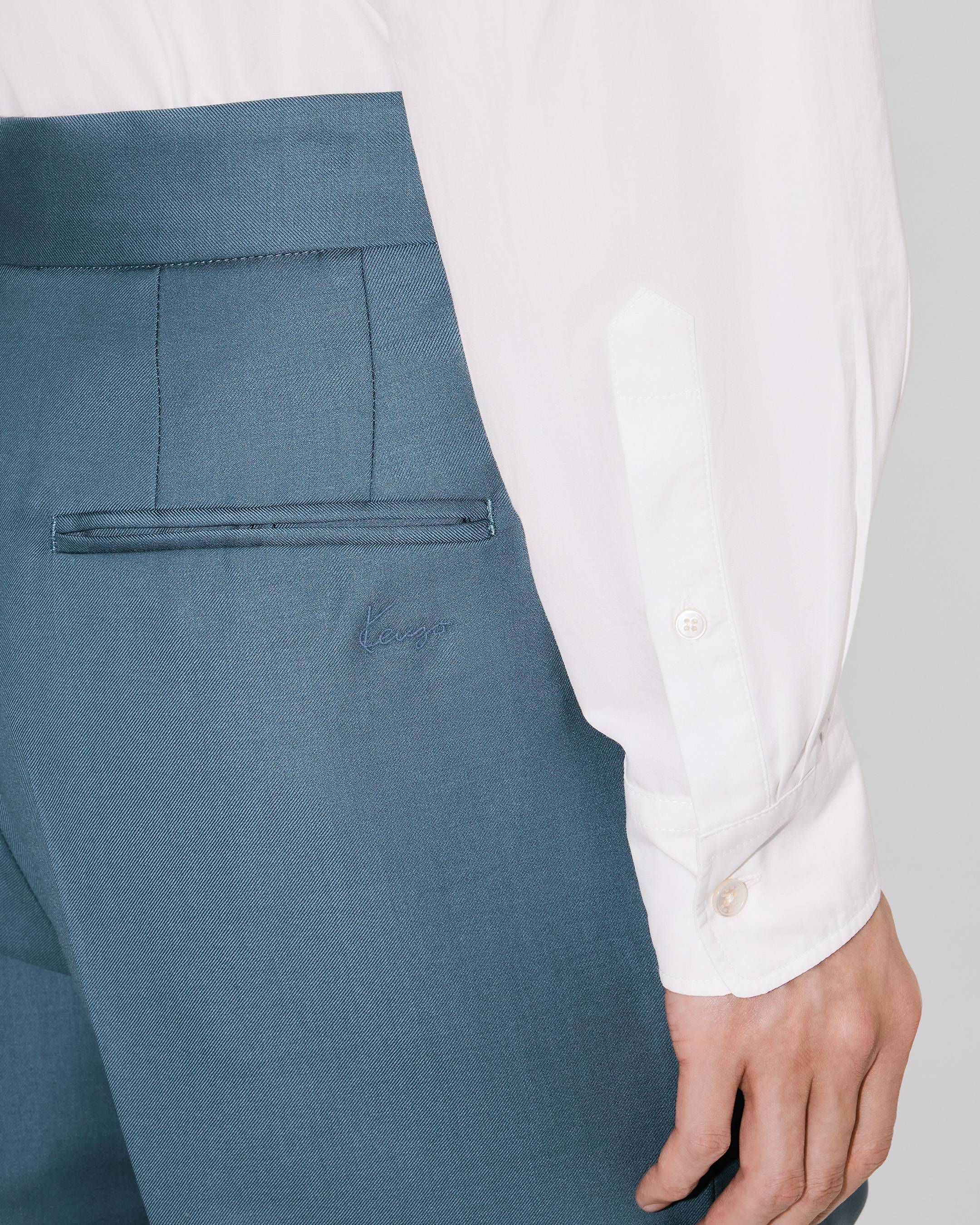 Kenzo Straight Tailored Pants In Virgin Wool