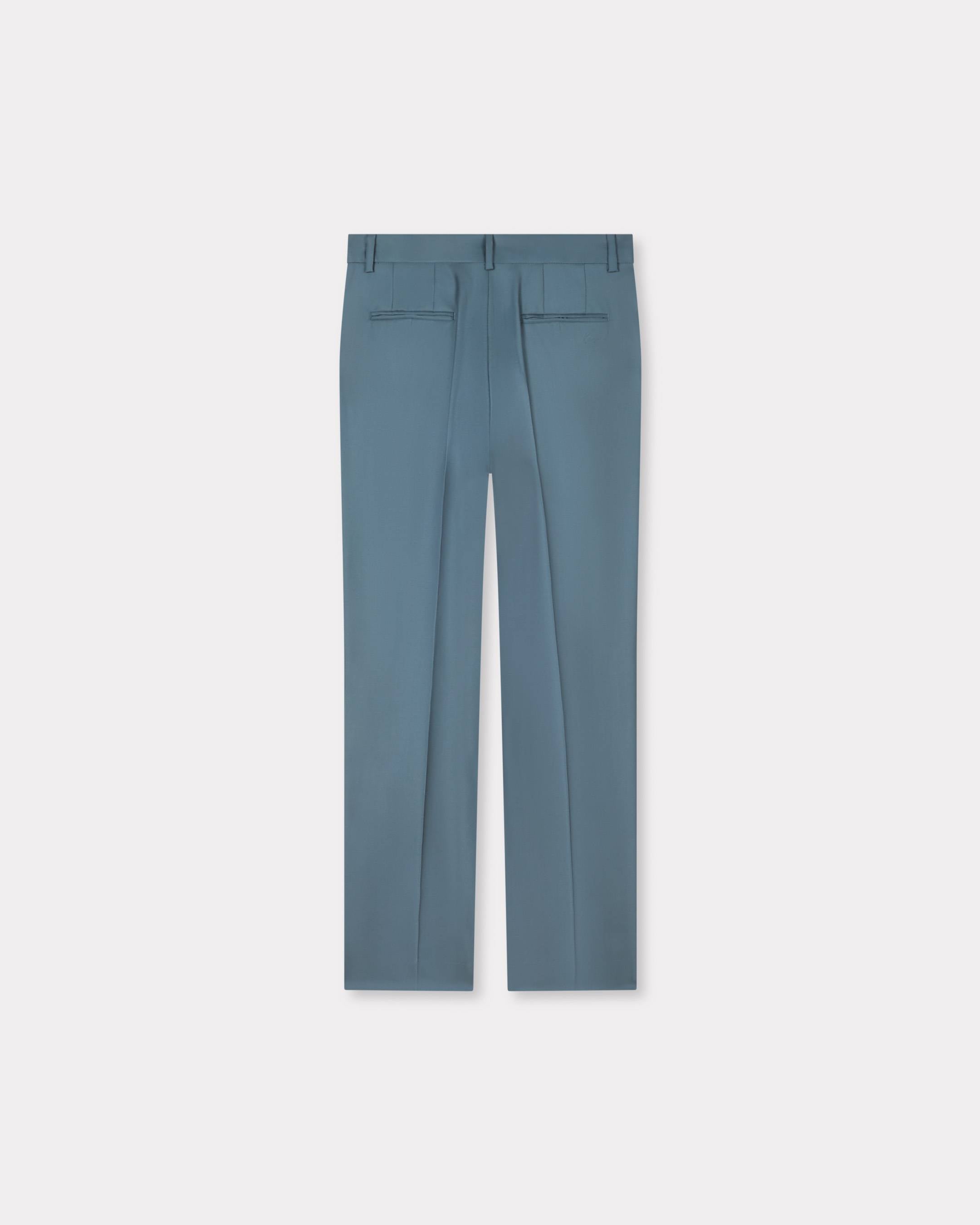 Kenzo Straight Tailored Pants In Virgin Wool