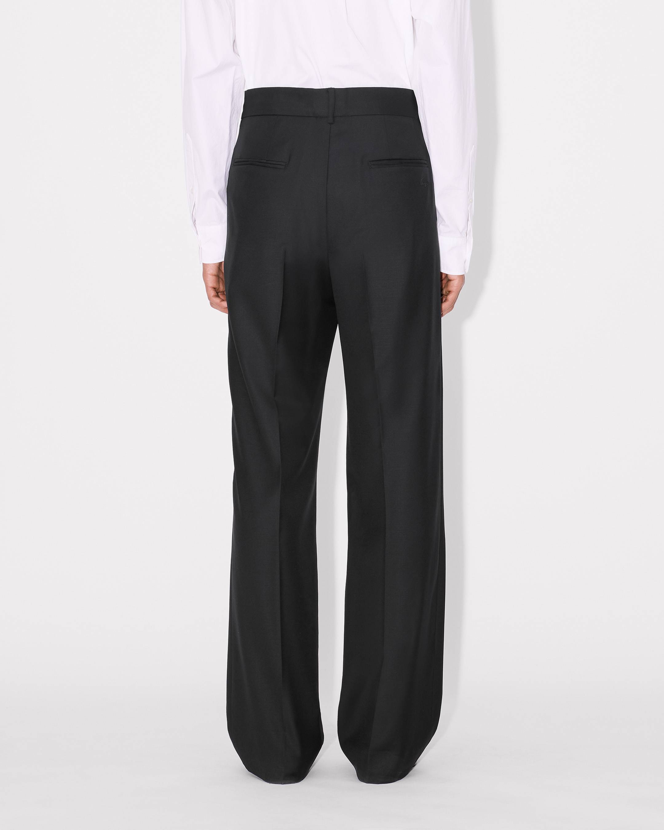 Kenzo Straight Tailored Pants In Virgin Wool