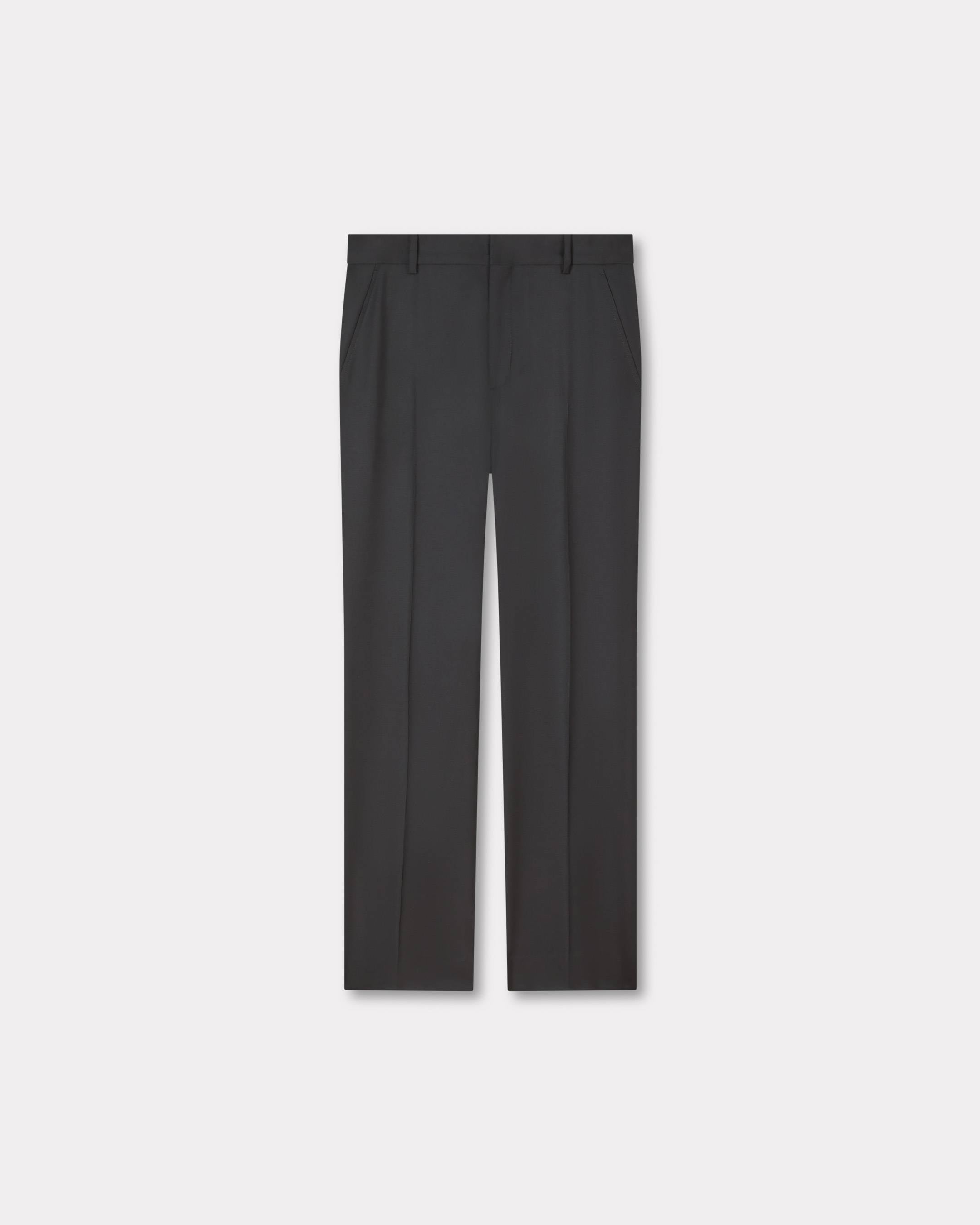 Kenzo Straight Tailored Pants In Virgin Wool