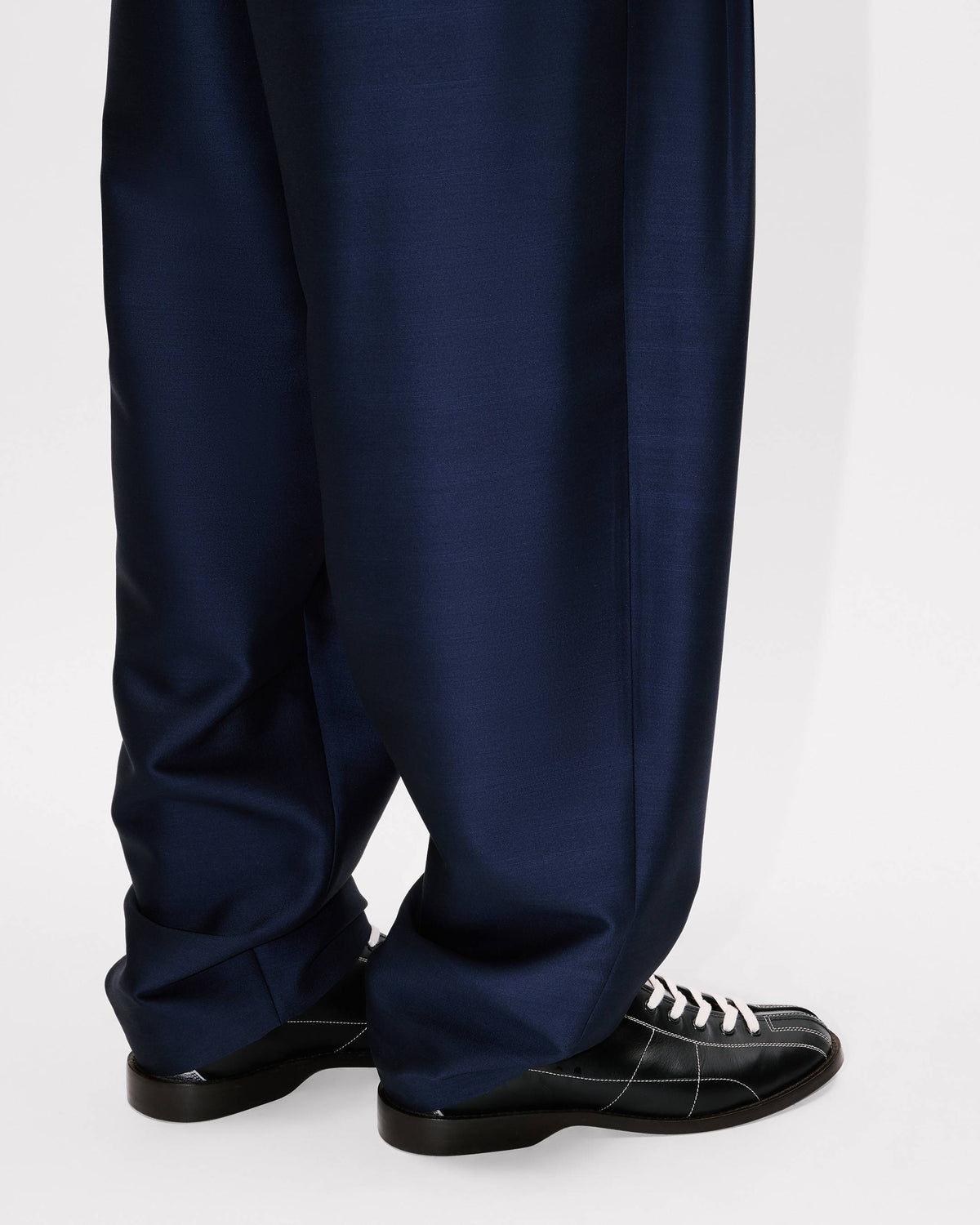 Kenzo Pleated Pants In Virgin Wool Silk