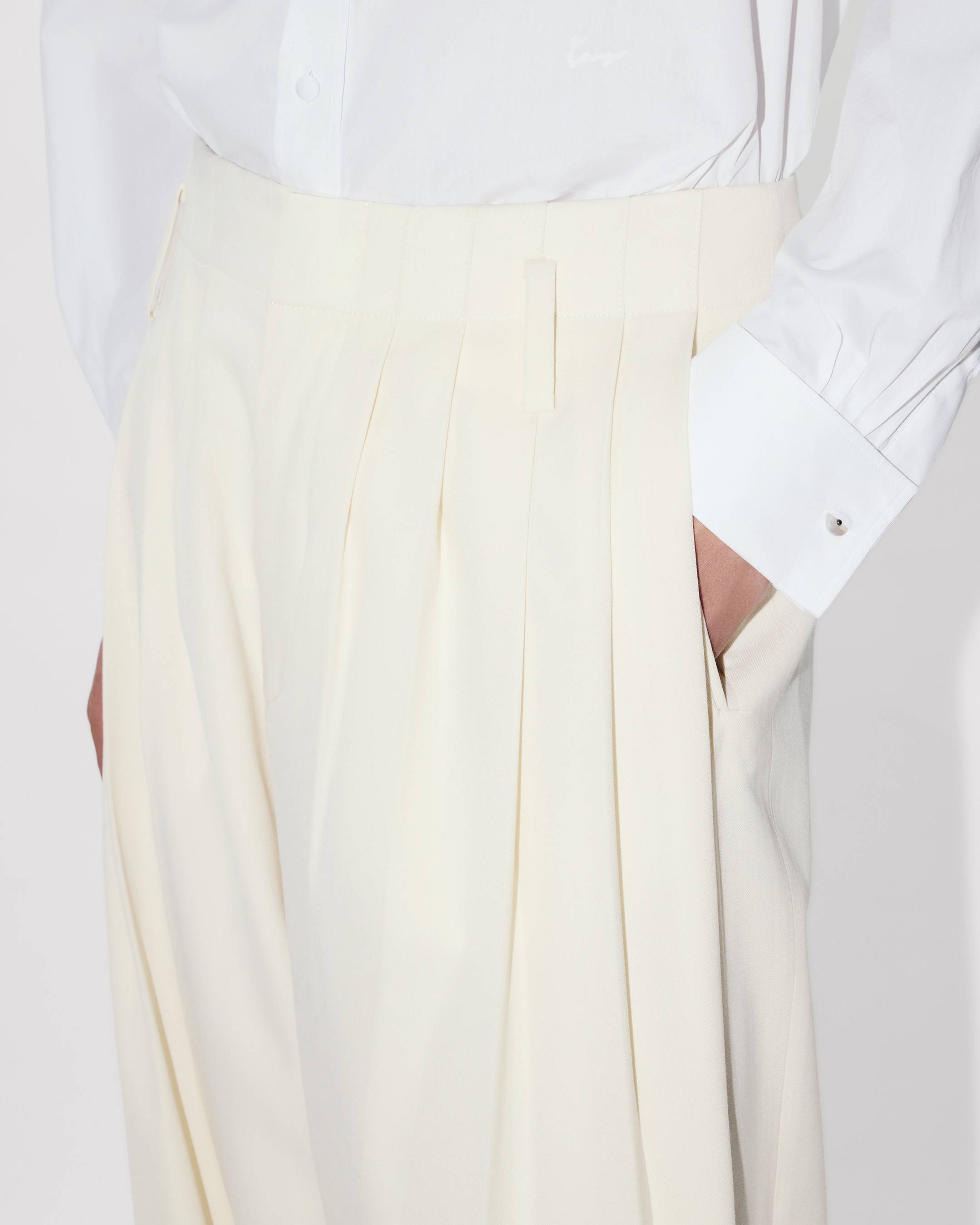 Kenzo Pleated Pants In Virgin Wool