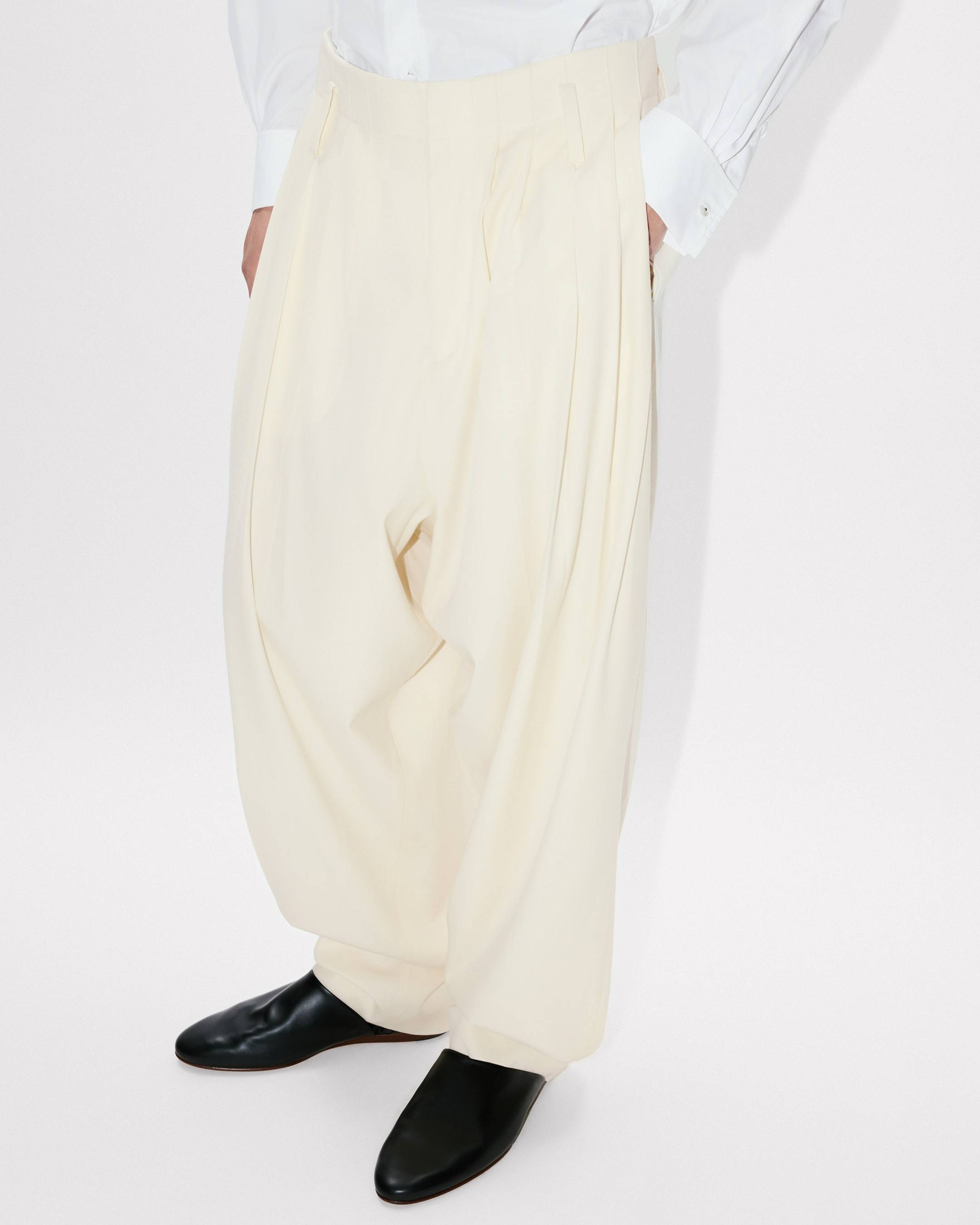 Kenzo Pleated Pants In Virgin Wool