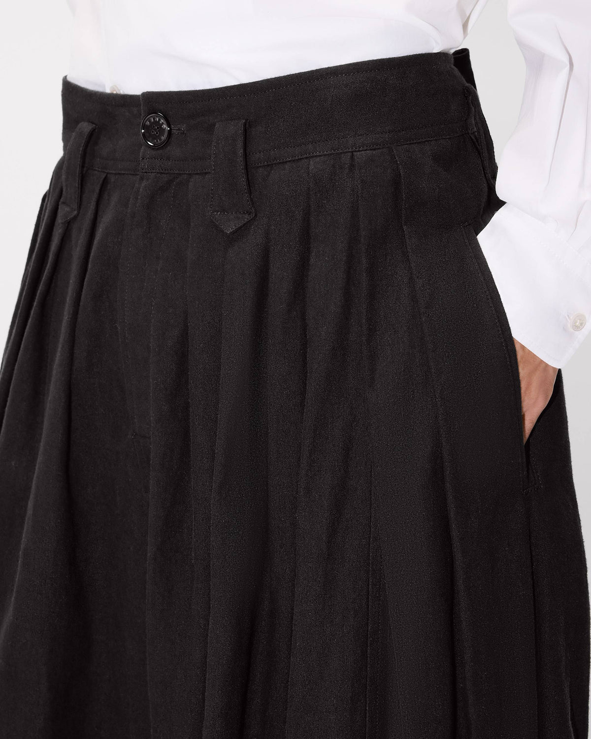 Kenzo Balloon Pleated Pants In Cotton Hemp