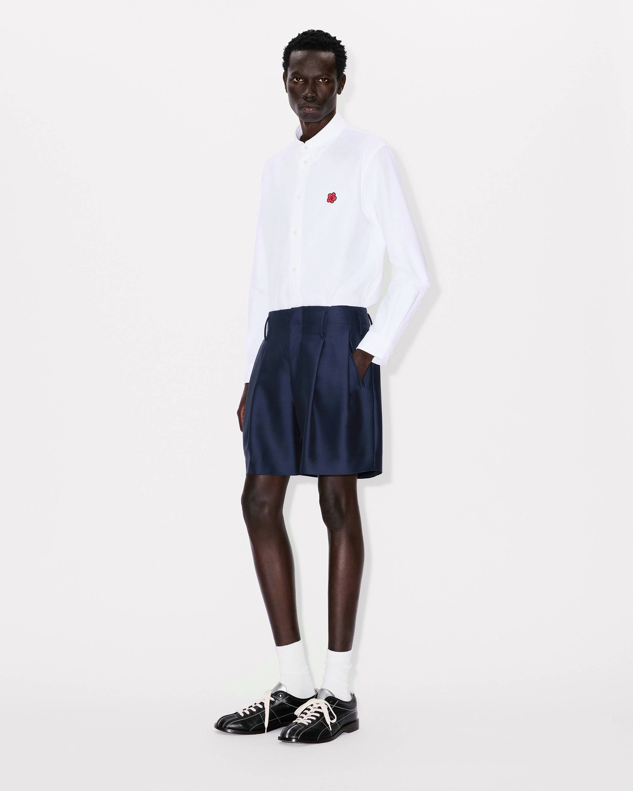 Kenzo Tailored Short In Virgin Wool And Silk