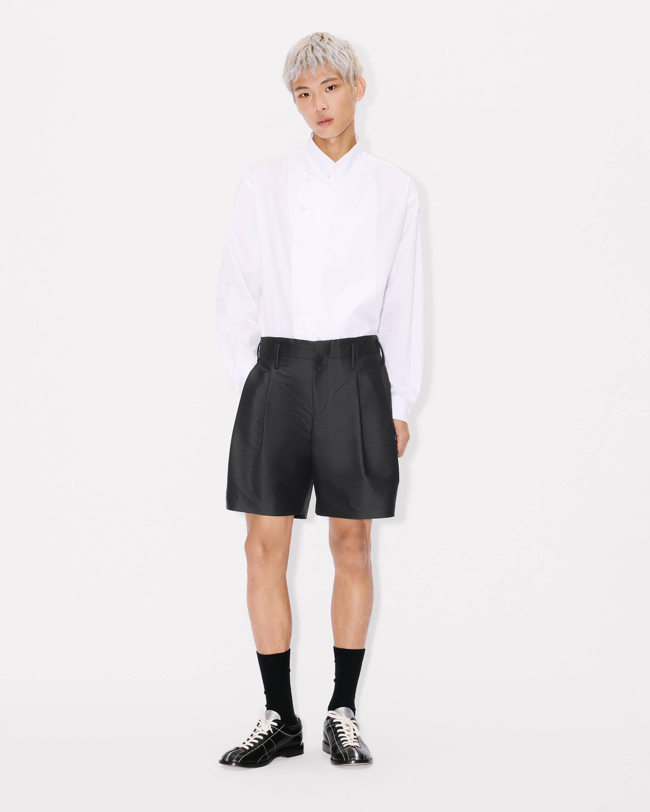 Kenzo Tailored Short In Virgin Wool And Silk