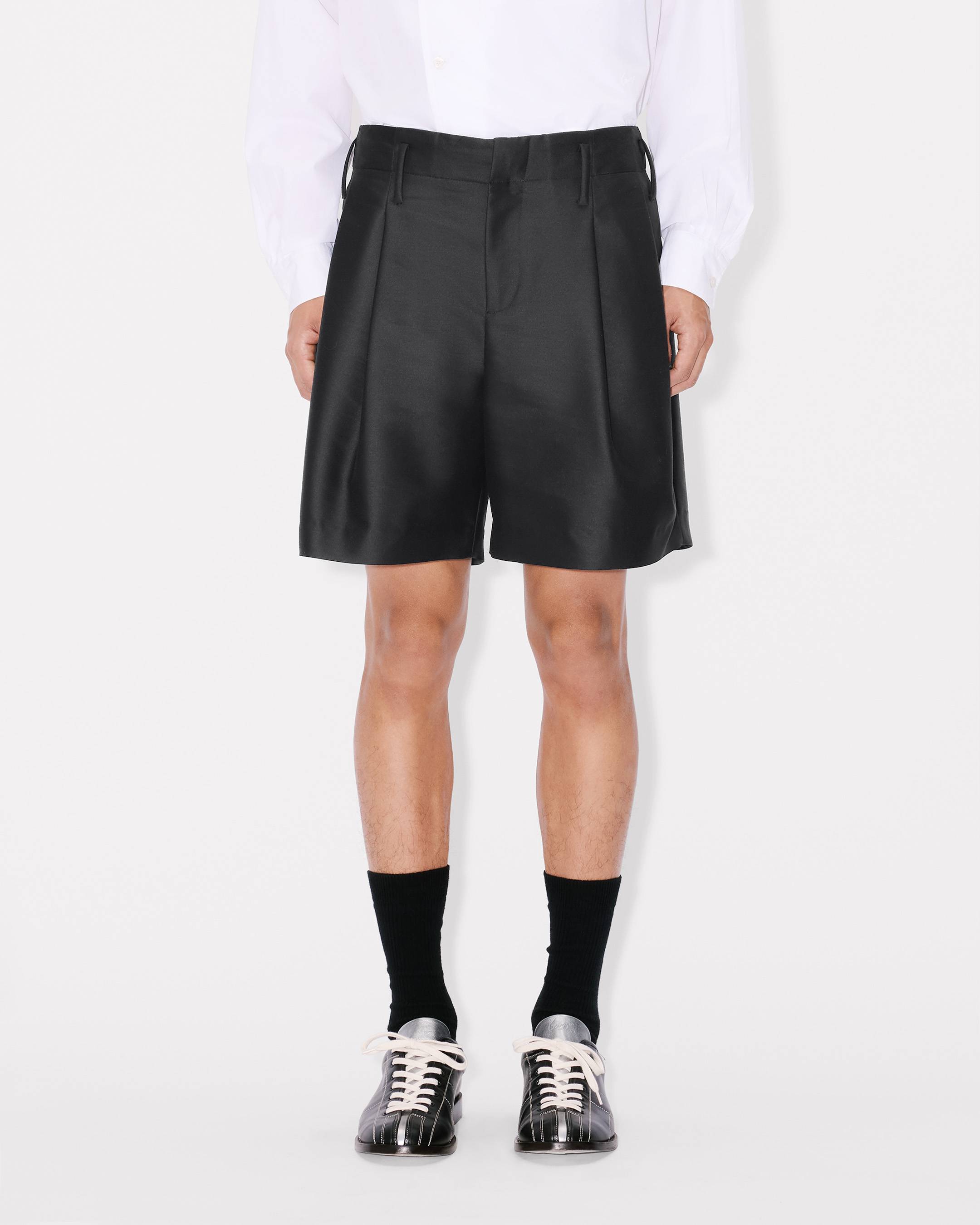 Kenzo Tailored Short In Virgin Wool And Silk