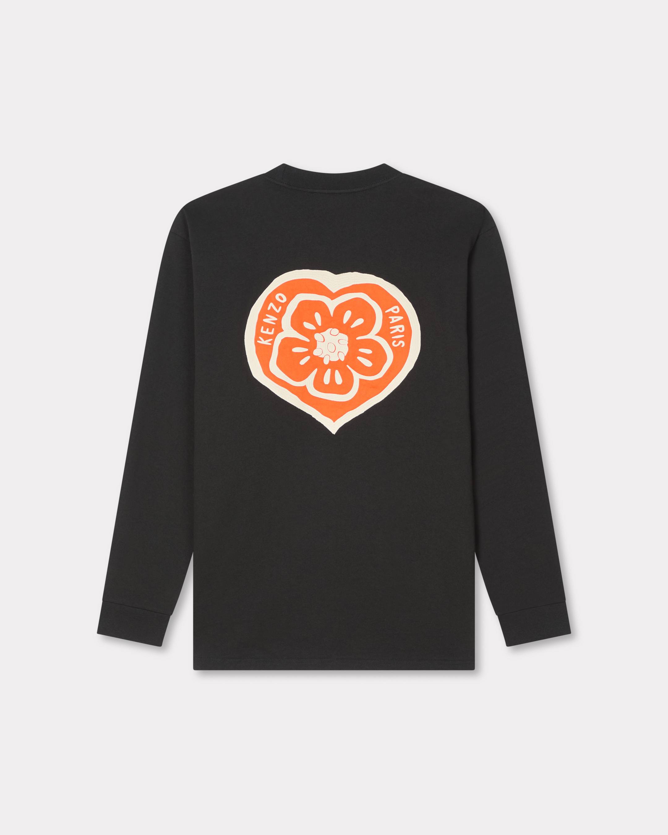 Kenzo Boke Heart Relax Long Sleeve Tshirt In Cotton