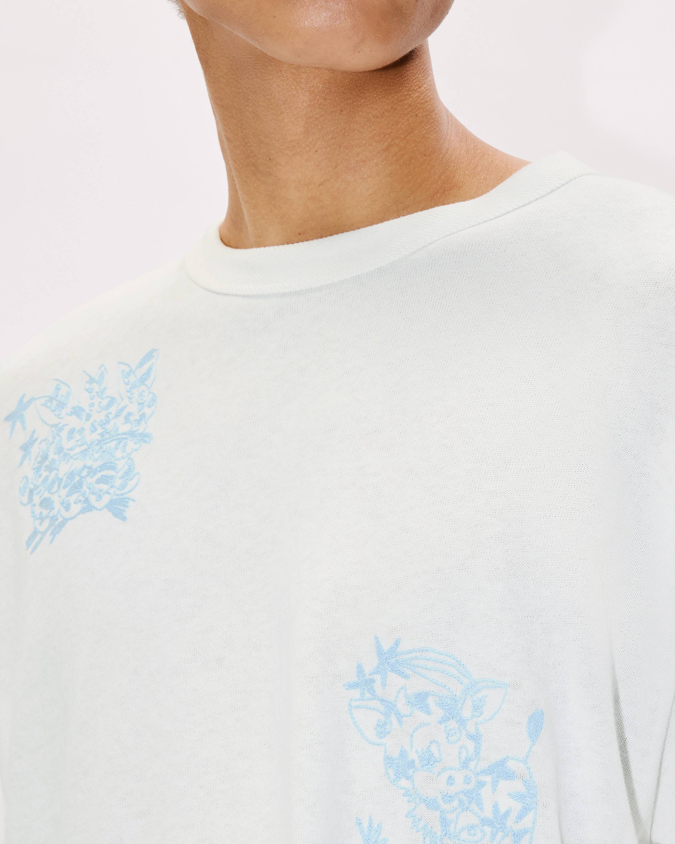 Kenzo Cartoon Outlined Relax Long Sleeve Tshirt In Cotton