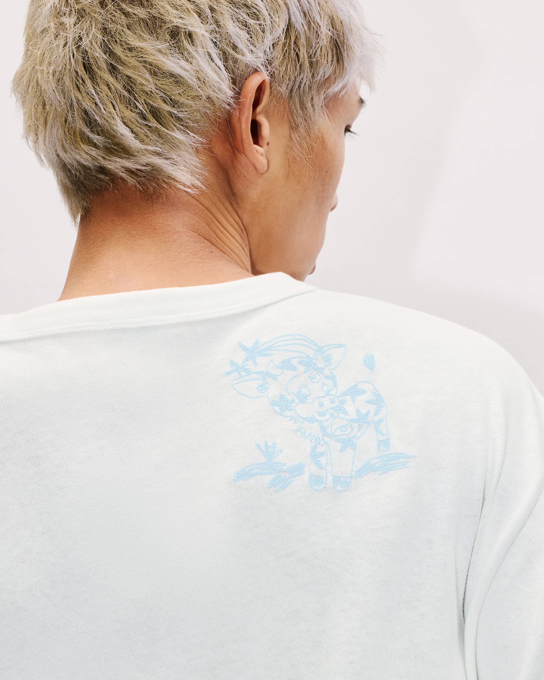Kenzo Cartoon Outlined Relax Long Sleeve Tshirt In Cotton
