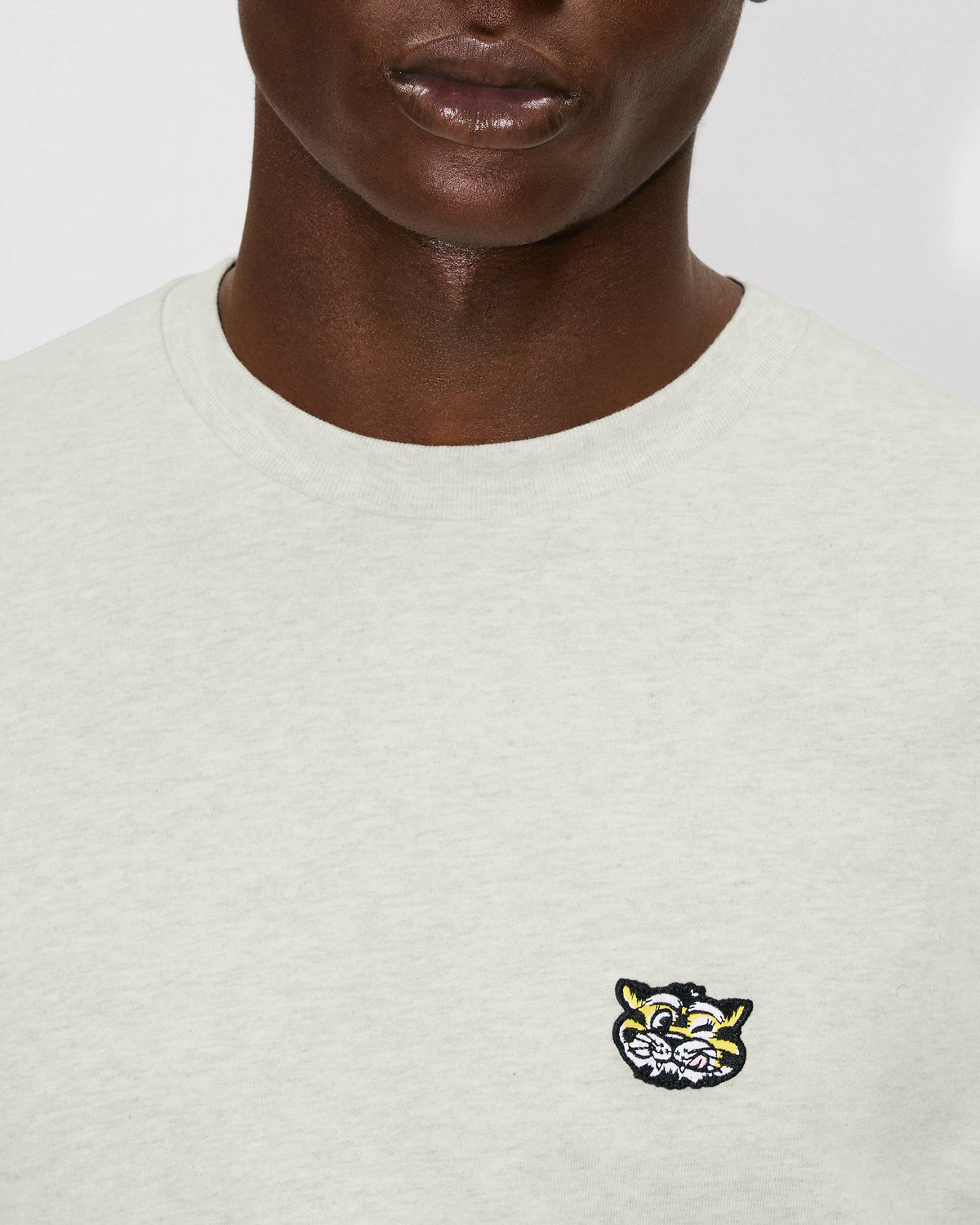 Kenzo Wild Tiger Embroidered Tshirt In Cotton