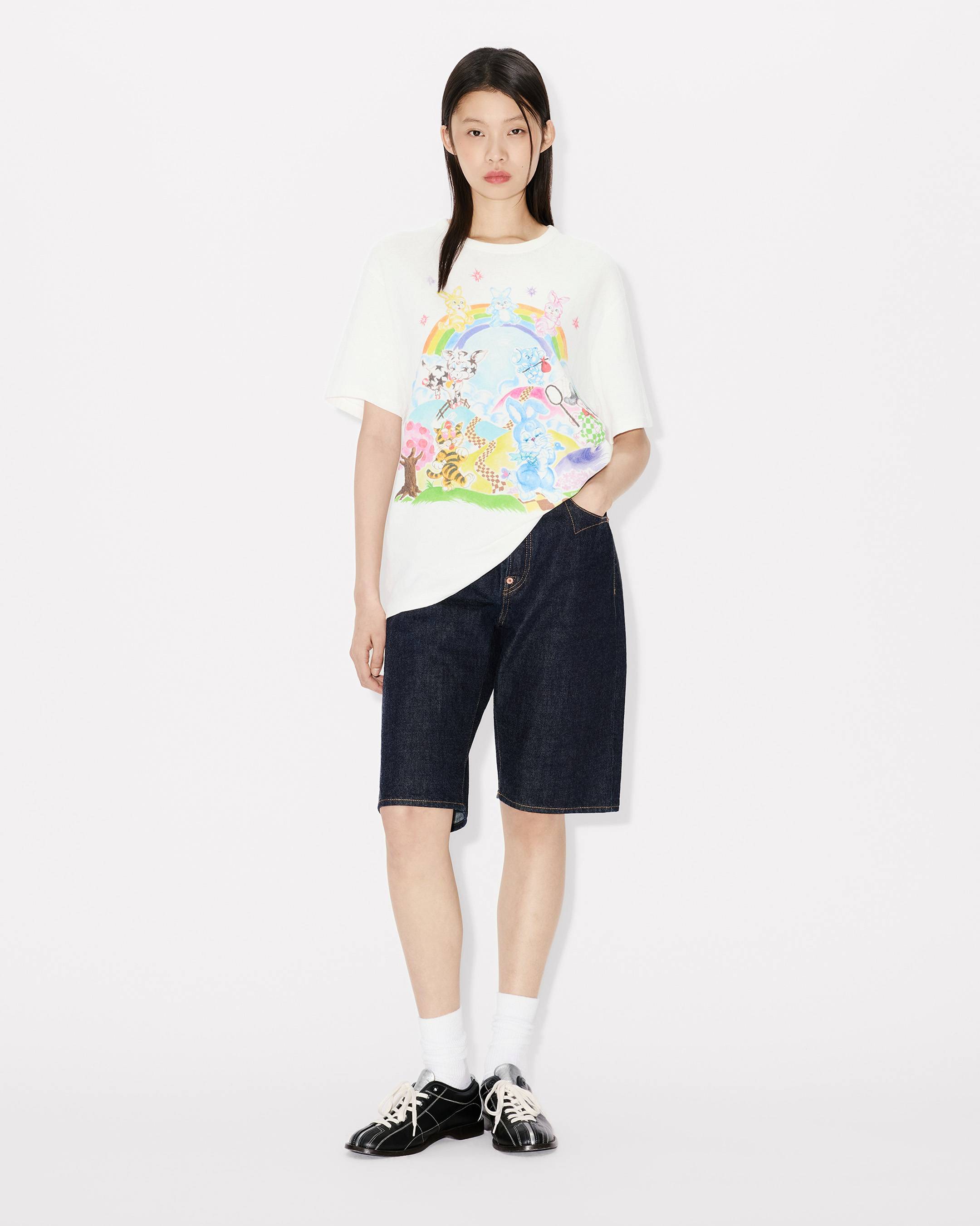 Kenzo Cartoon Genderless Tshirt In Cotton
