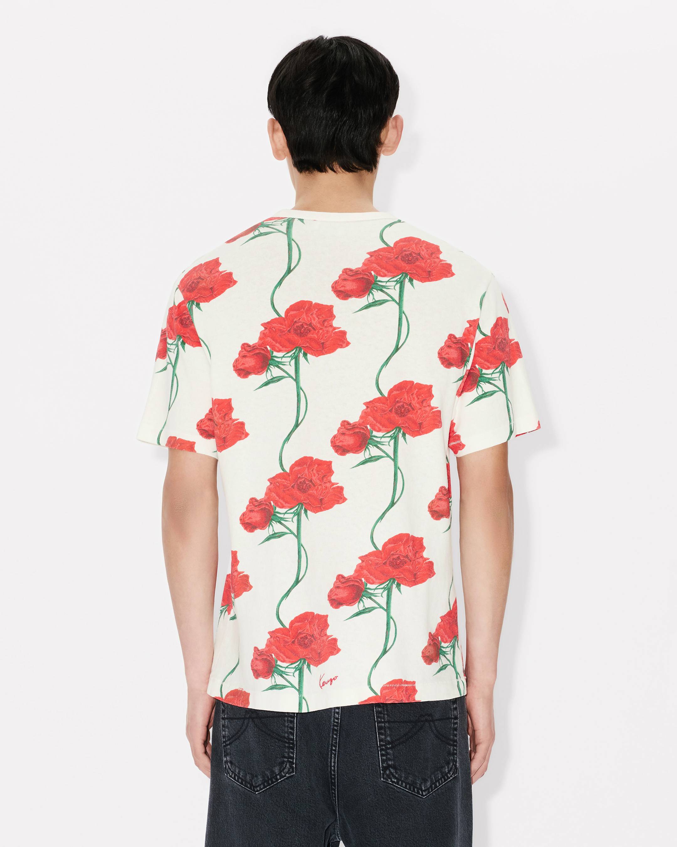 Kenzo Archive Rose Tshirt In Cotton