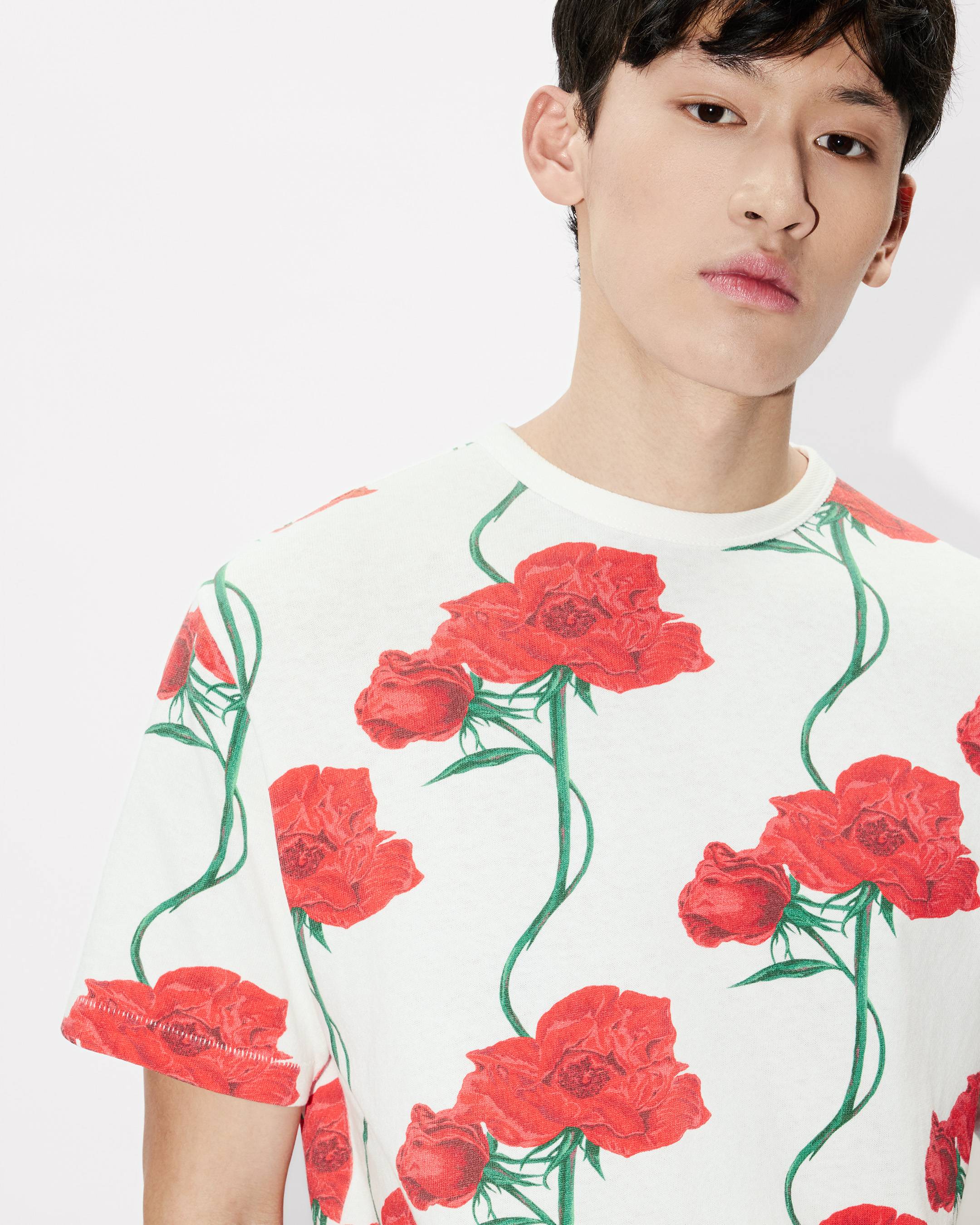 Kenzo Archive Rose Tshirt In Cotton