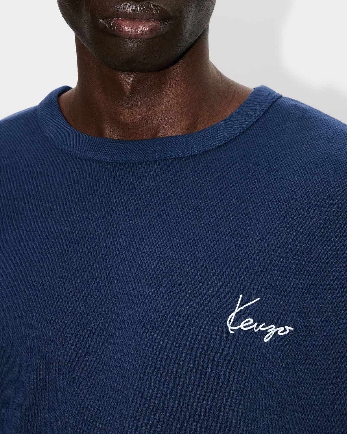 Kenzo Archive Rose Embroidered Outlined Tshirt In Cotton