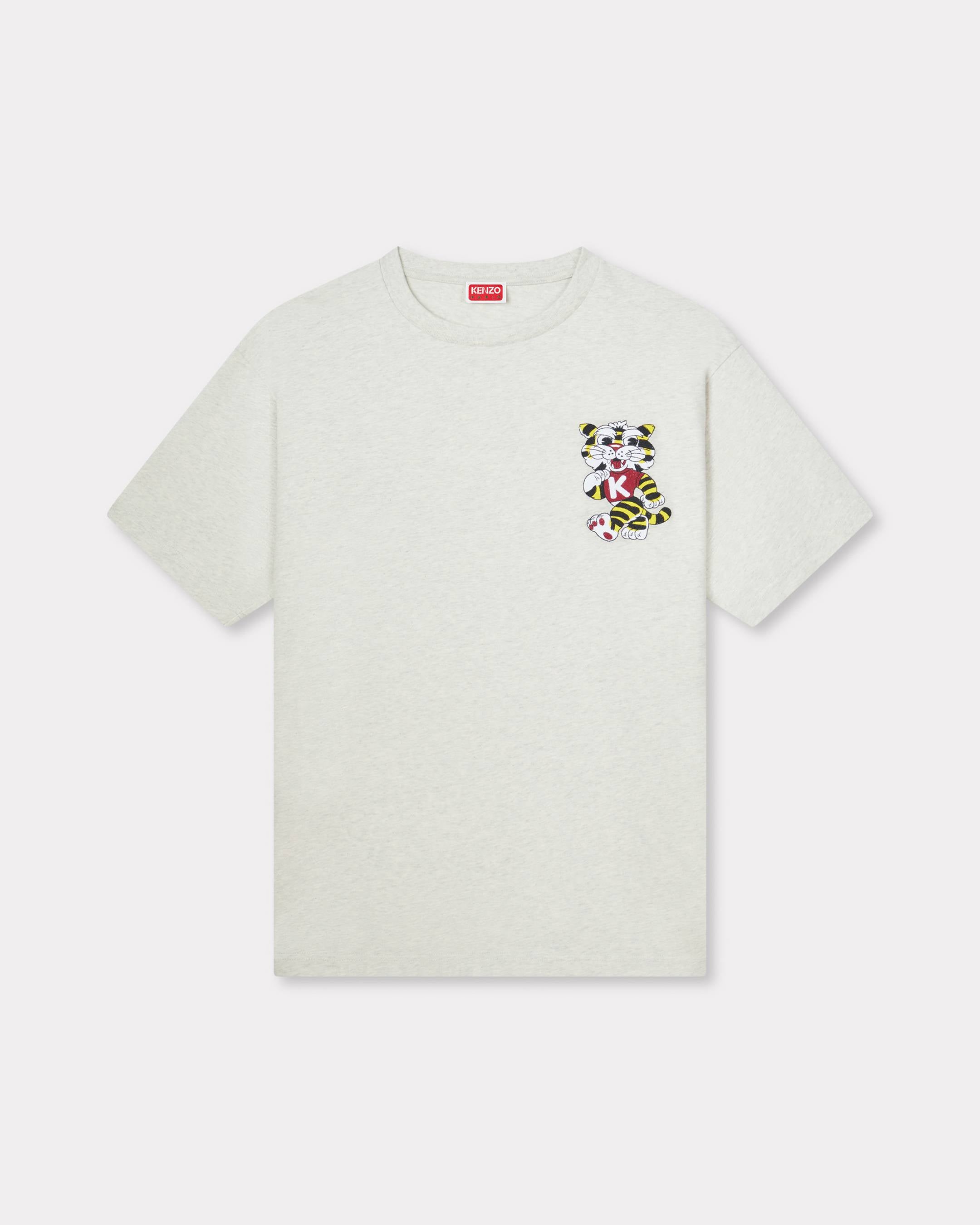 Kenzo Wild Tiger Embroidered Oversized Tshirt In Cotton