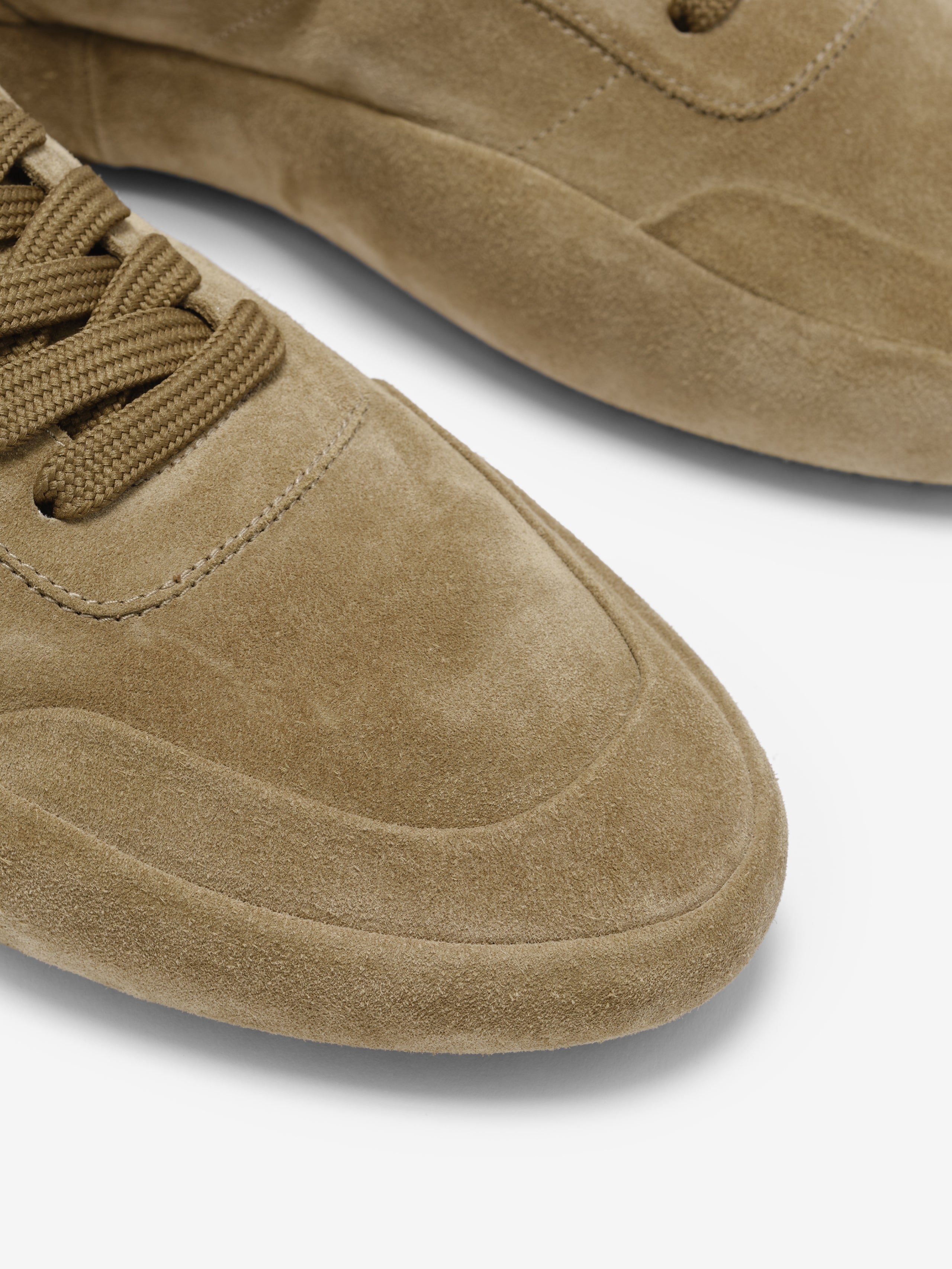 Essentials Suede Lace Up Runner Sand