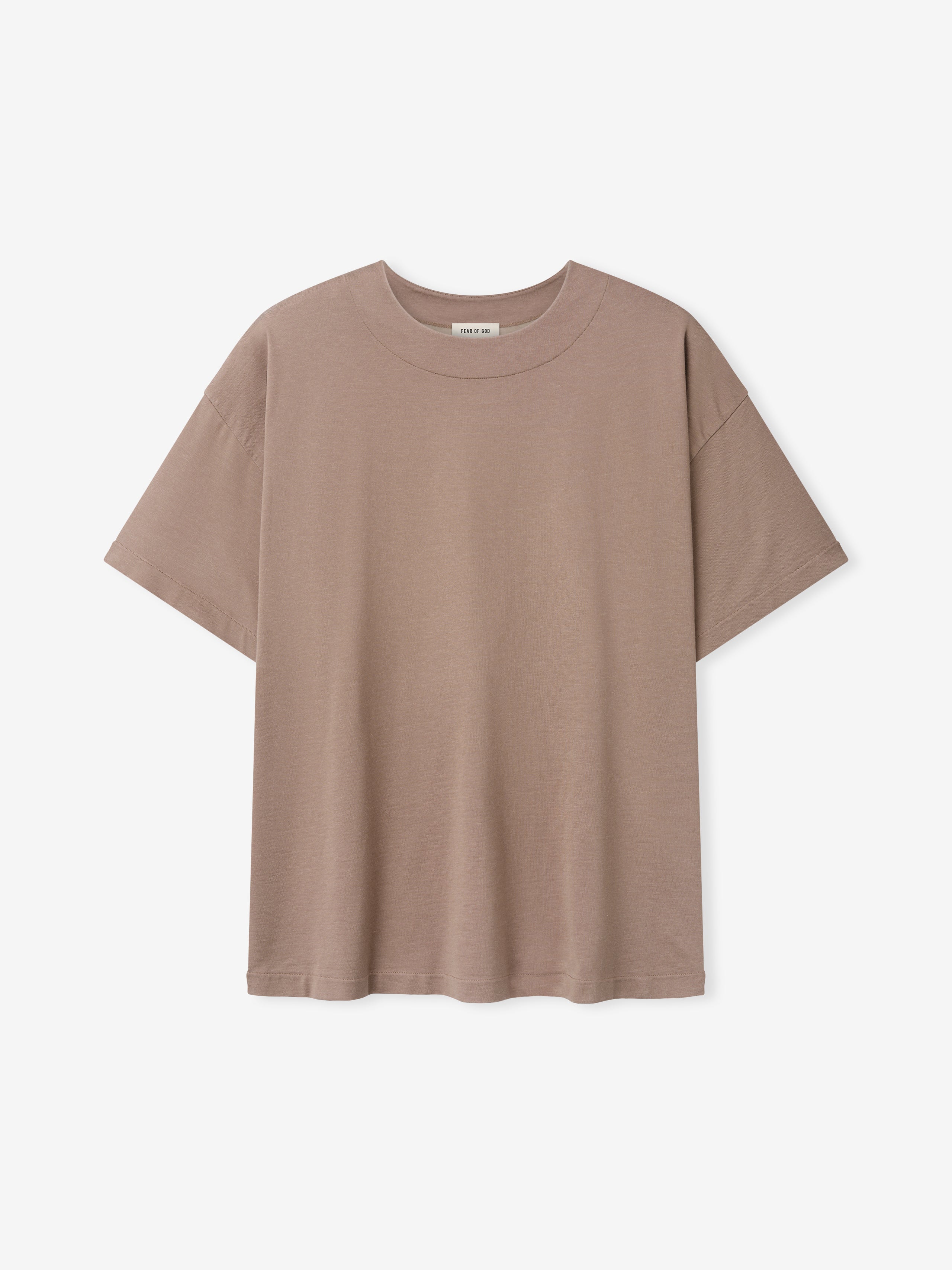 Essentials Clean Neck Short Sleeve Tee Dune Pearl