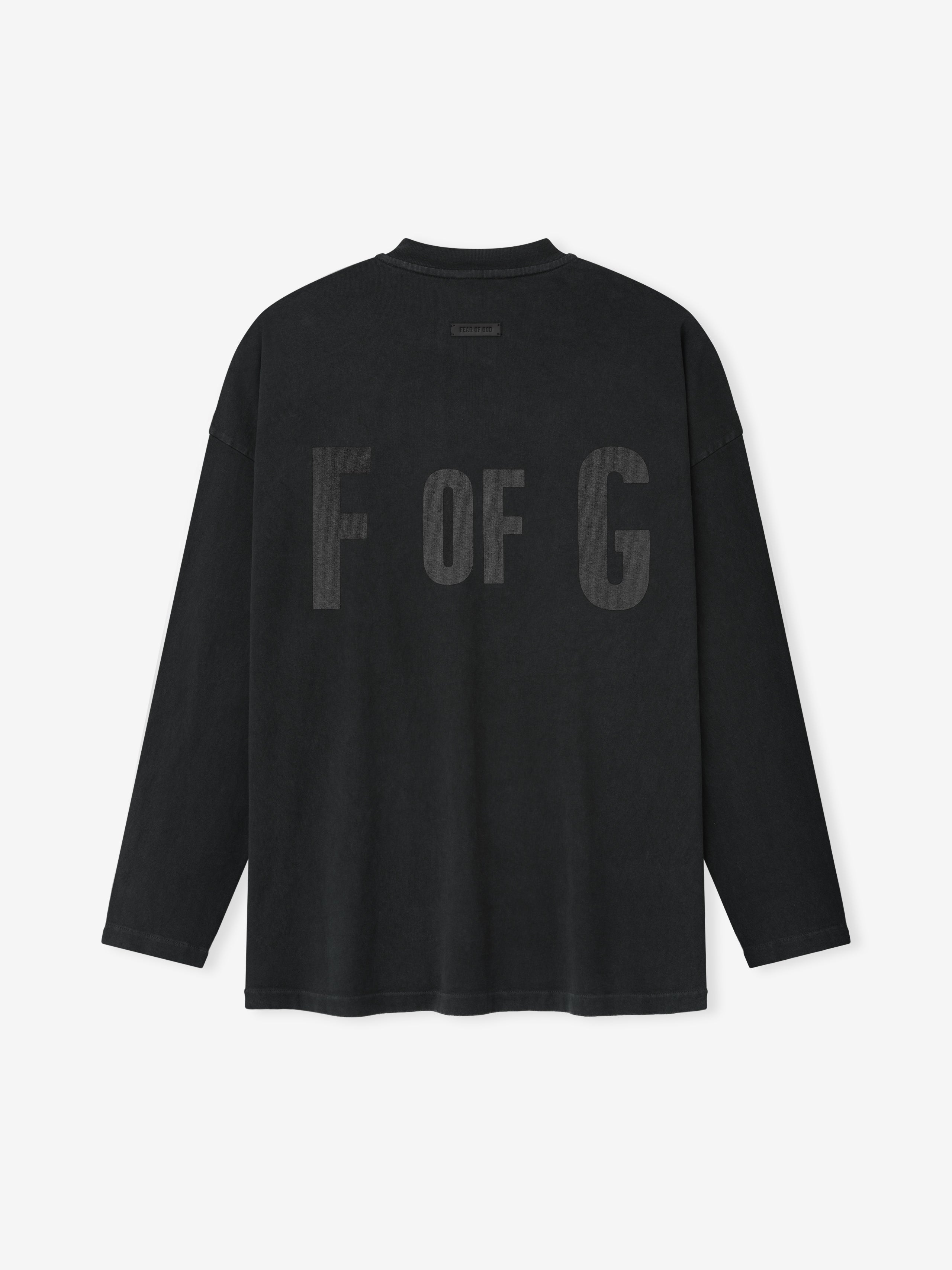 Essentials Fear Of God, F Of G Long Sleeve Tee Black