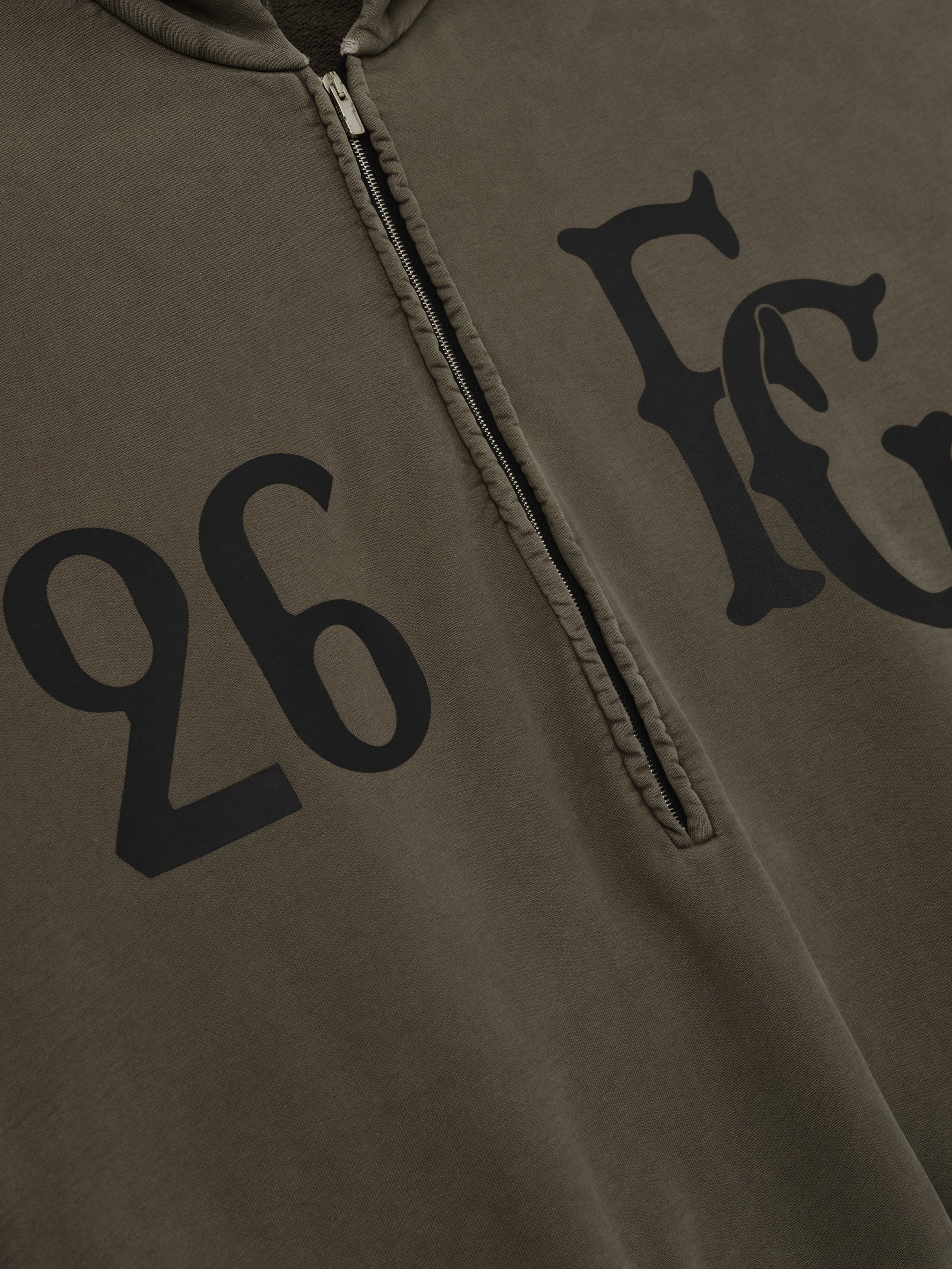 Essentials Baseball Club Half Zip Hoodie Faded Brown