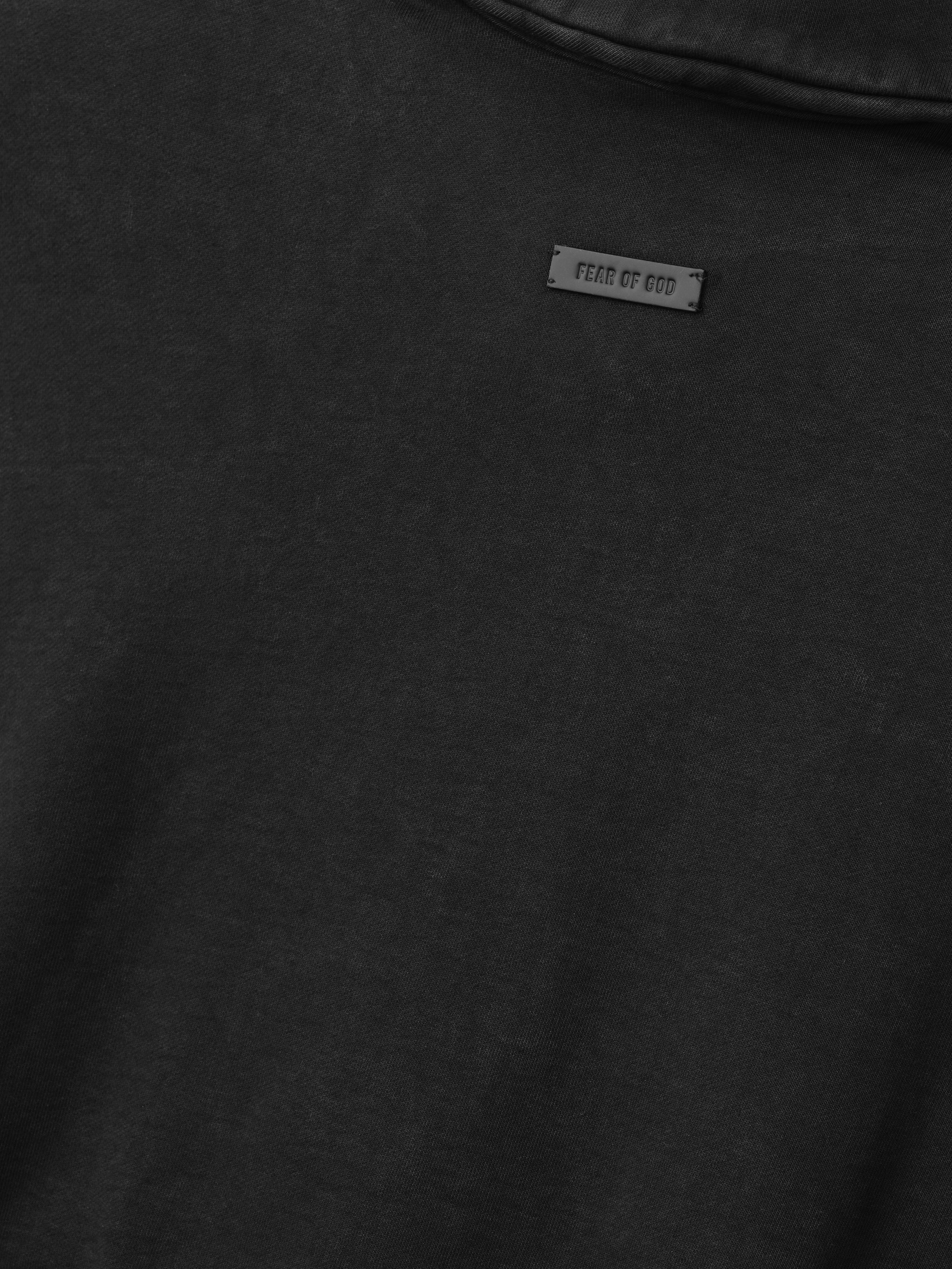Essentials Sunfaded Half Zip Polo Sweatshirt Black