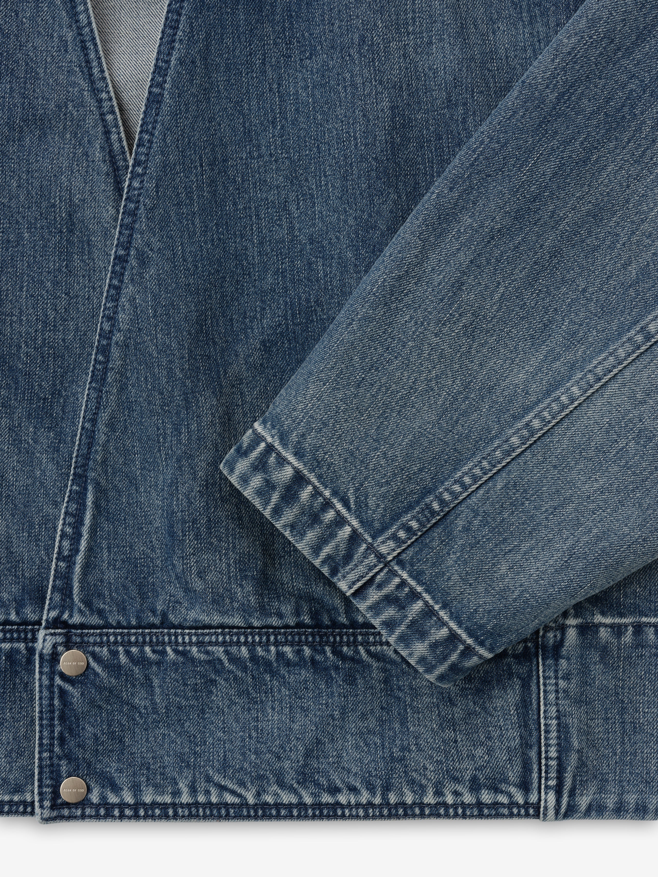Essentials Denim Lapelless Jacket Medium Indigo