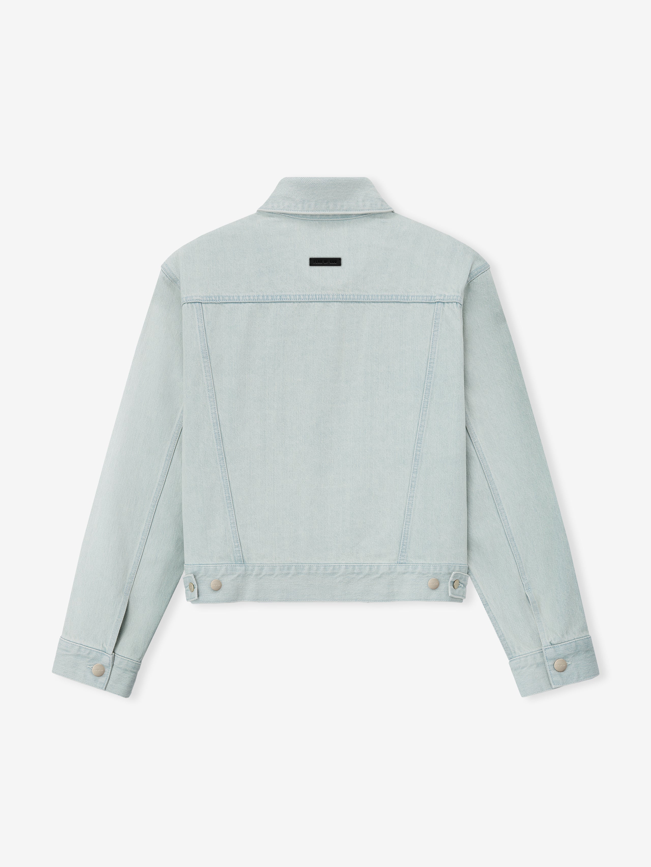 Essentials Bleached Denim Classic Trucker Jacket Bleach Wash