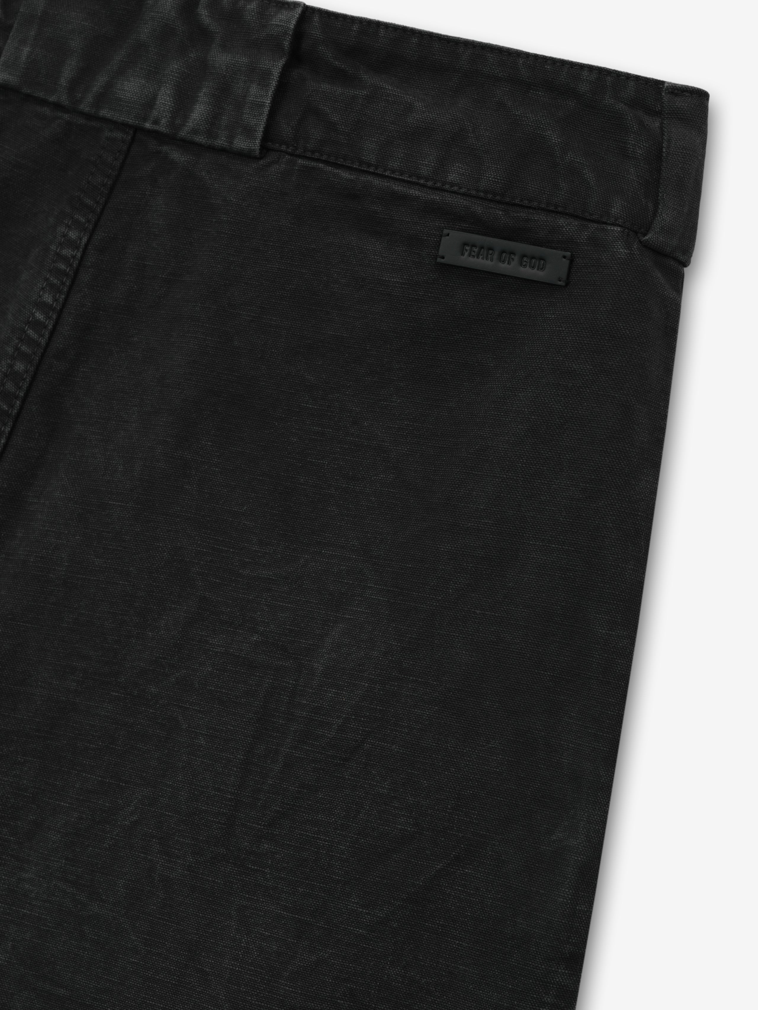 Essentials Washed Canvas Utility Pant Washed Black