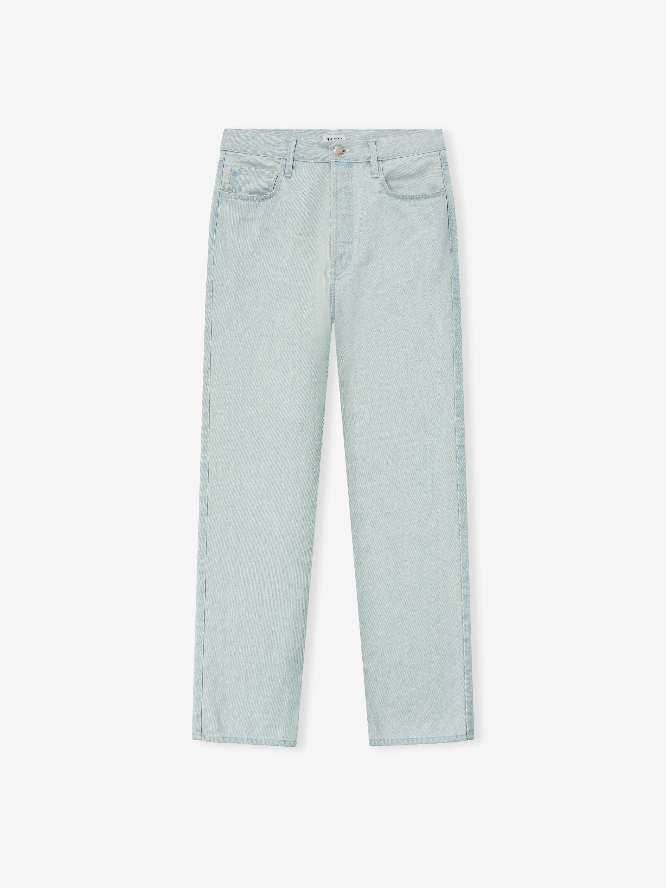 Essentials Bleach Washed Denim Straight 5 Pocket Bleach Wash