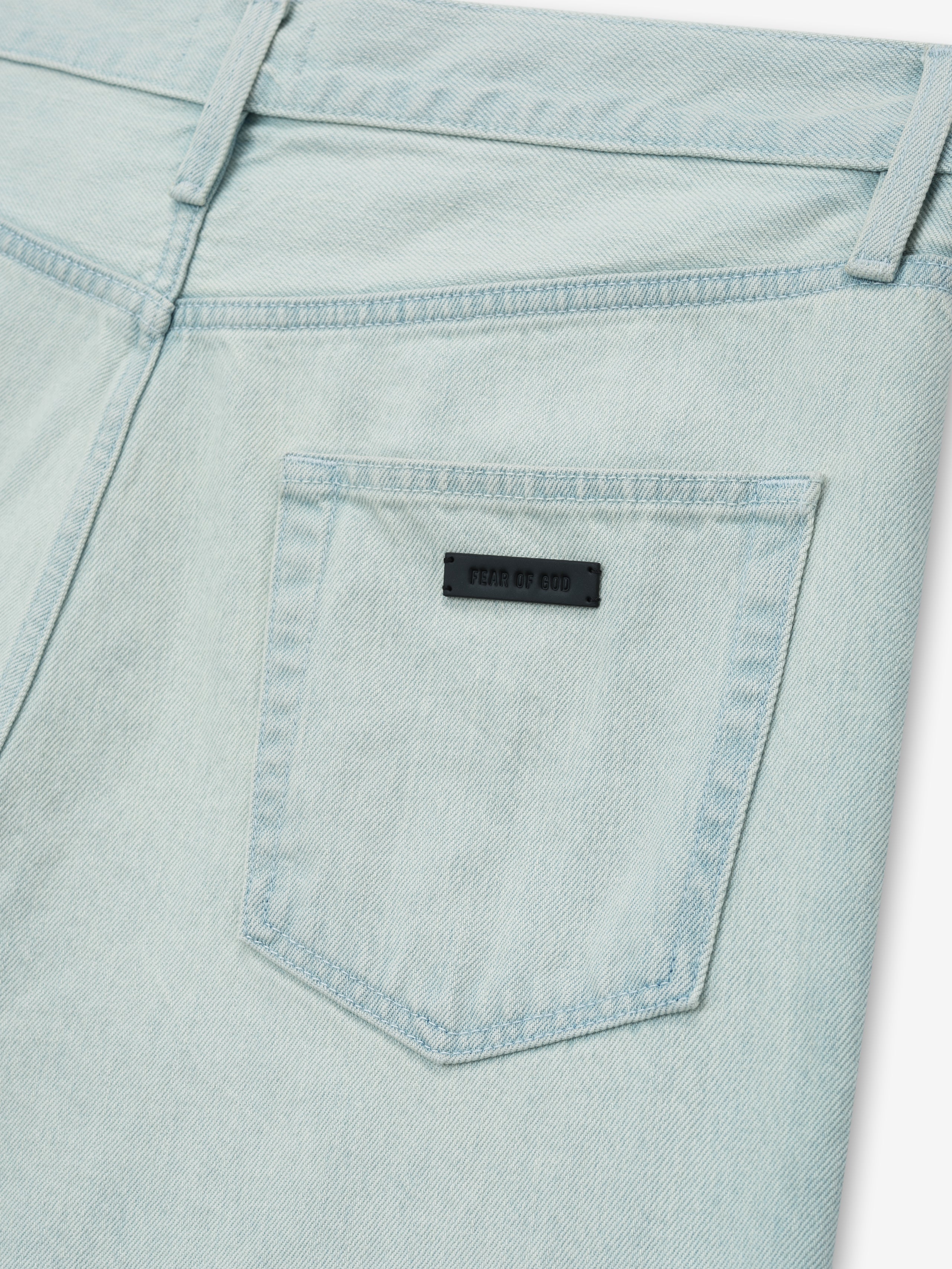 Essentials Bleach Washed Denim Straight 5 Pocket Bleach Wash