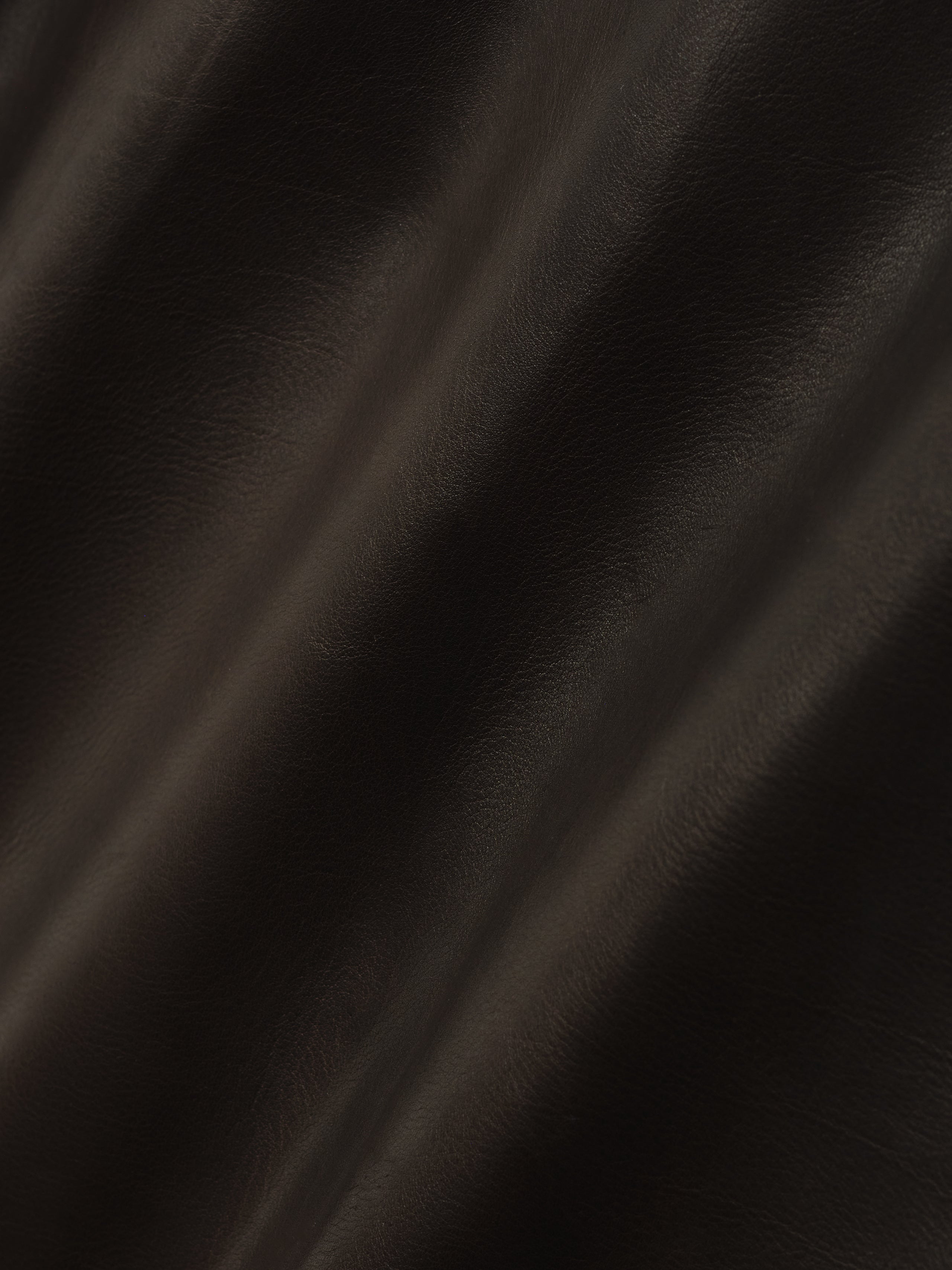 Essentials Leather Relaxed Shirt Dark Brown