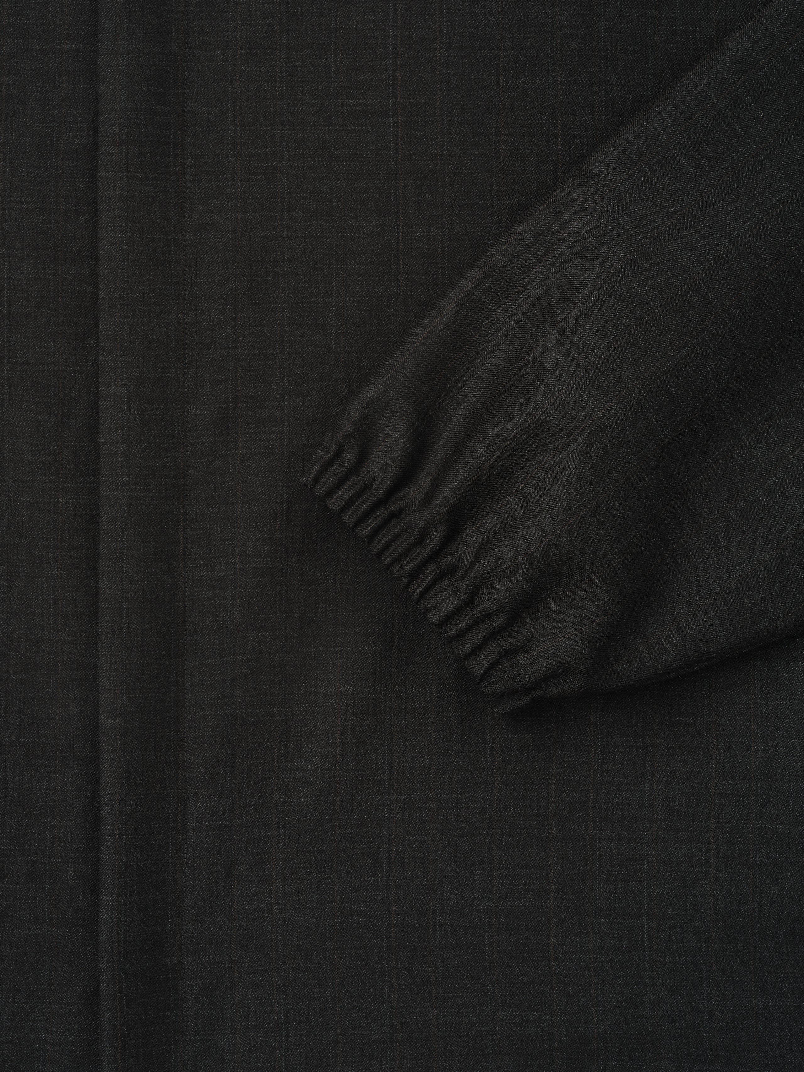 Essentials Grey Striped Wool Elastic Cuff Shirt Grey Striped