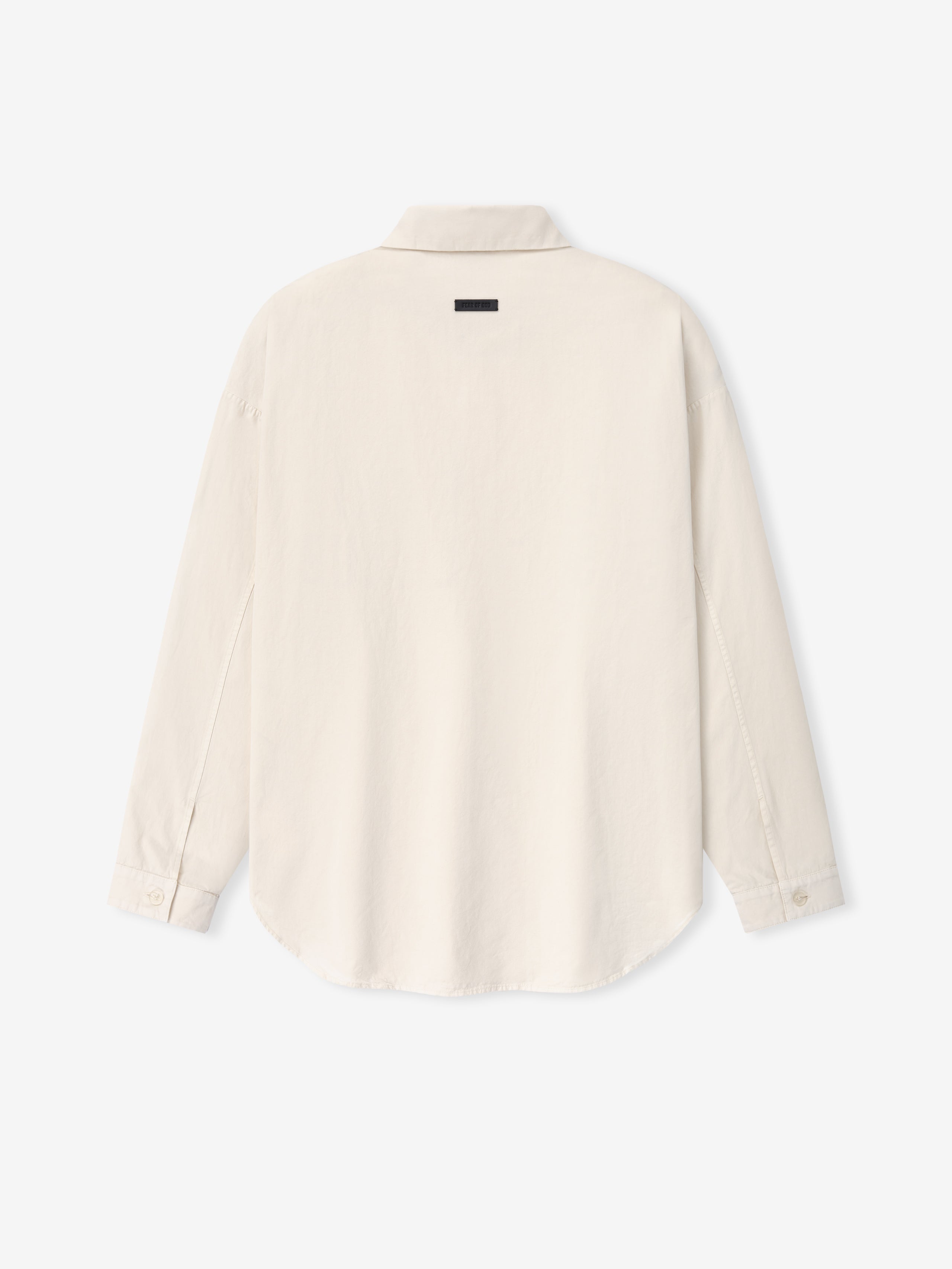 Essentials Garment Dyed Cotton Relaxed Shirt Natural