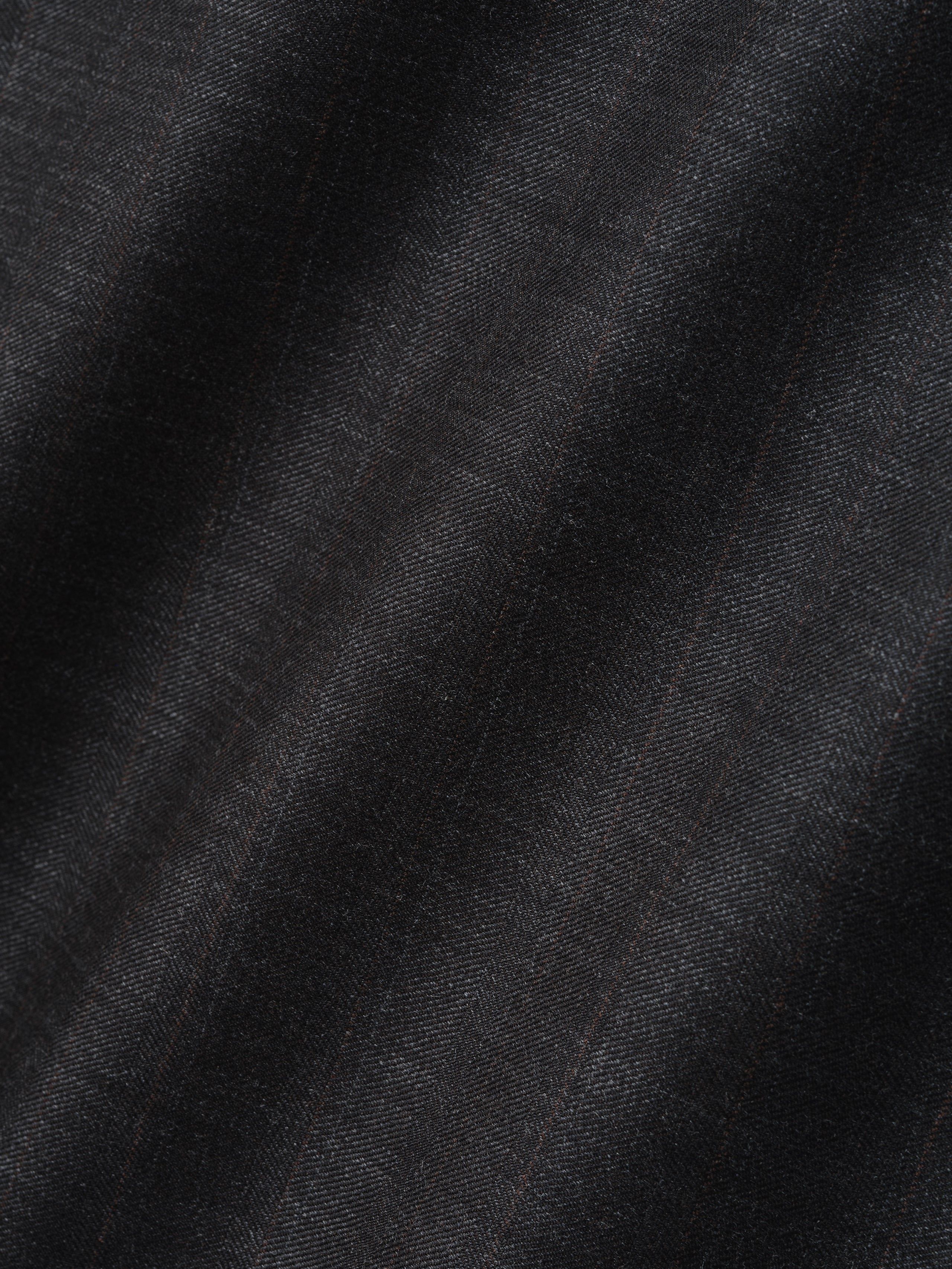 Essentials Grey Striped Wool Collarless Sport Jacket Grey Striped
