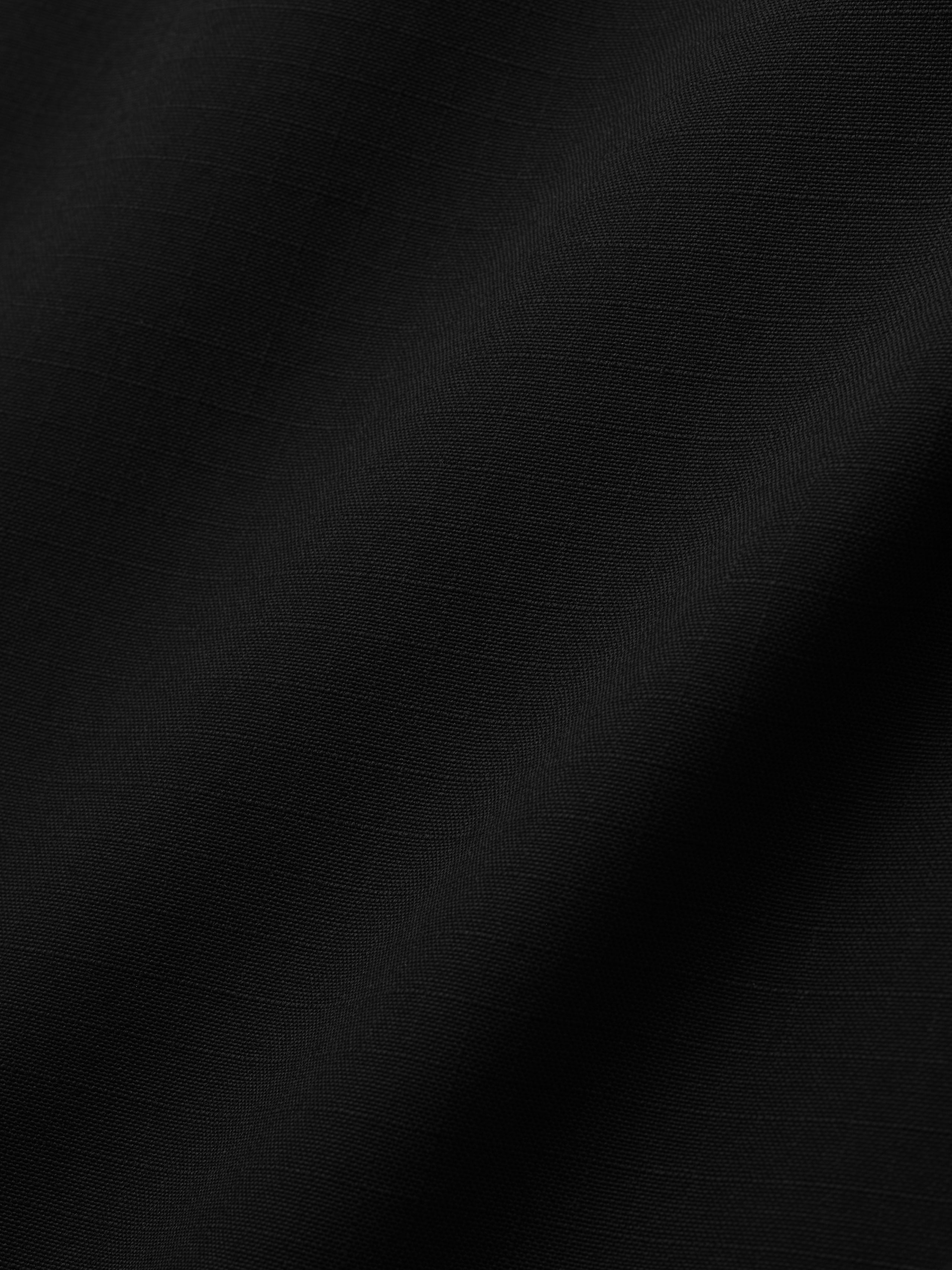 Essentials Wool Ripstop Relaxed Long Jacket Black