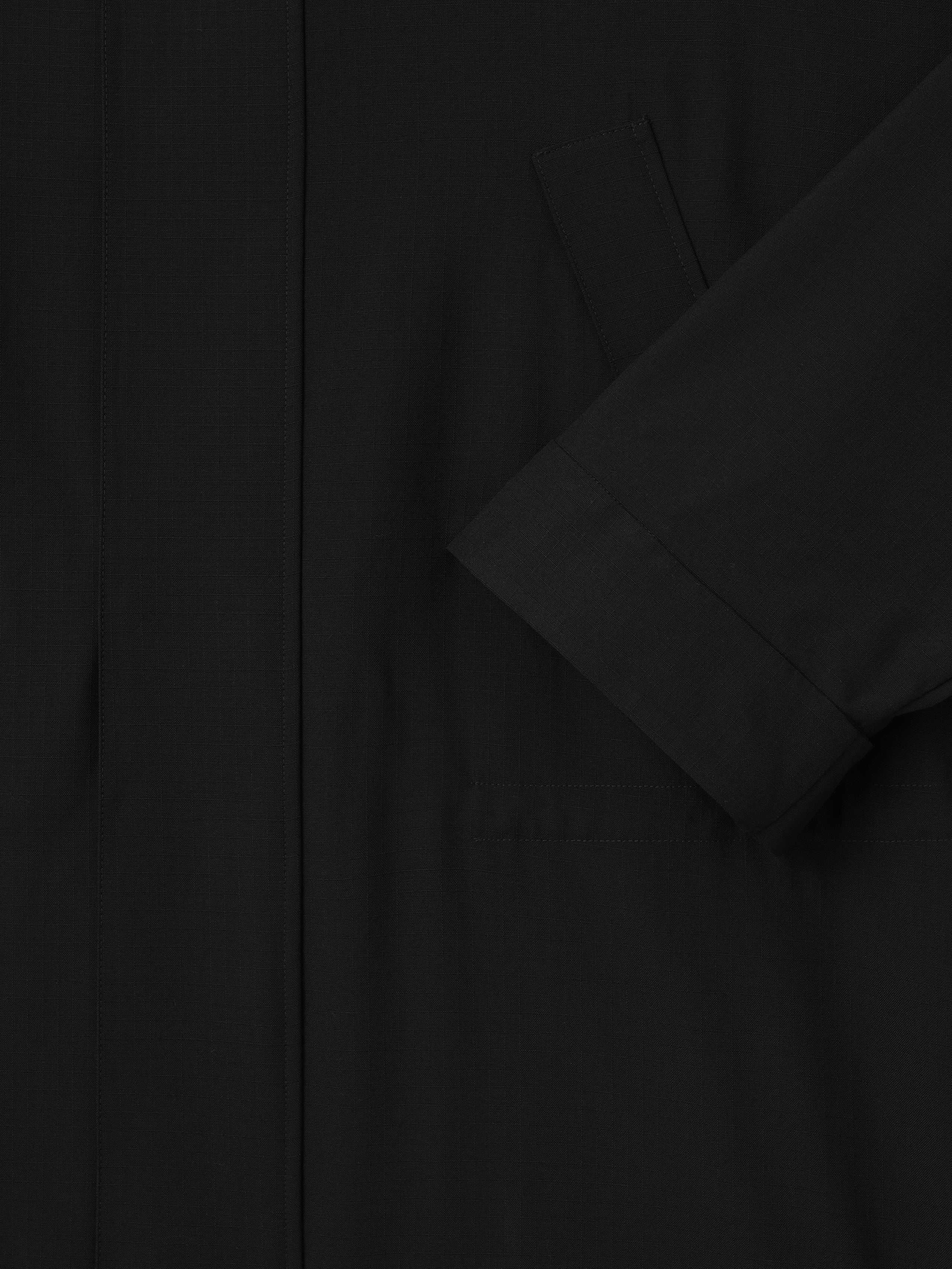 Essentials Wool Ripstop Parka Black