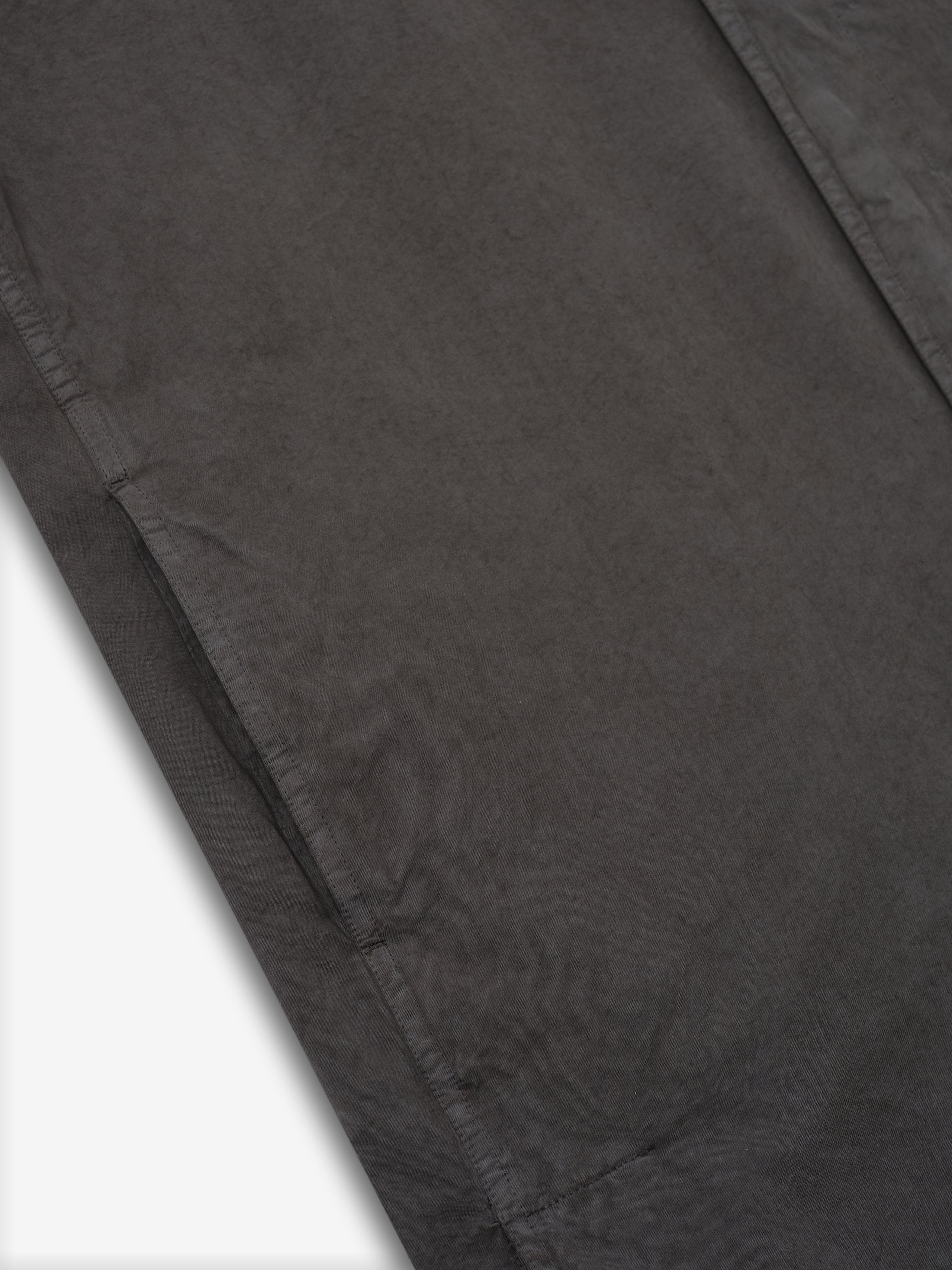 Essentials Garment-Dyed Cropped Sleeve Car Coat Dark Grey