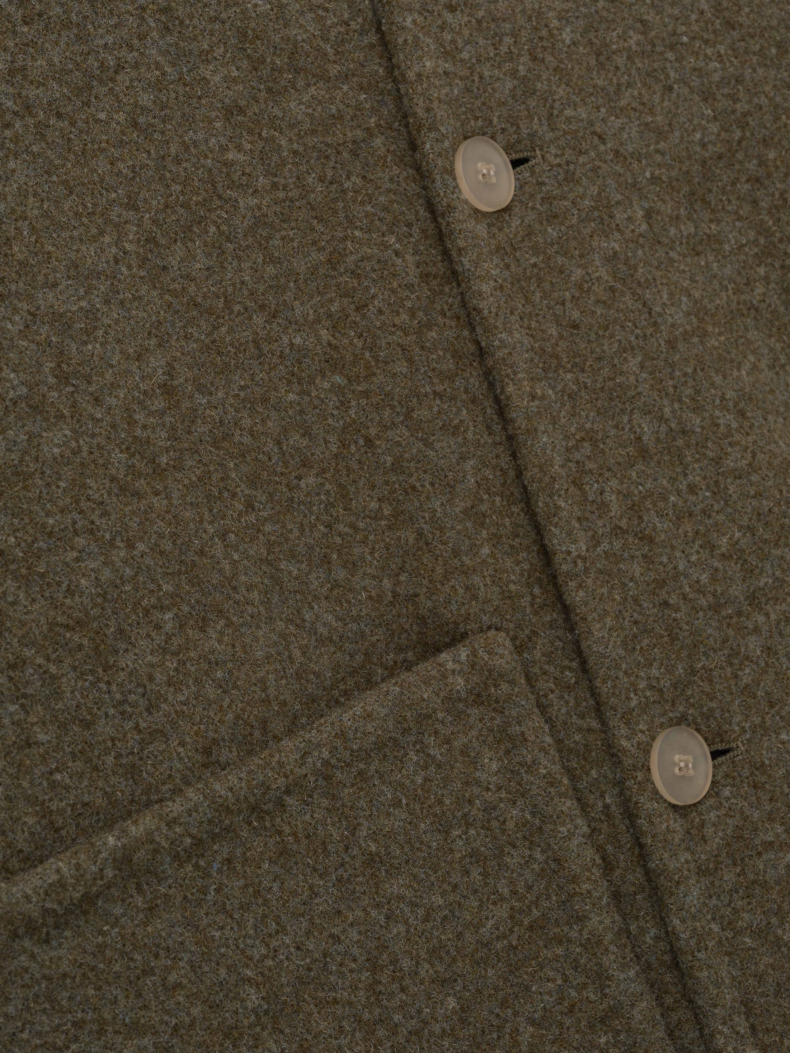 Essentials Double Face Wool Cashmere Sport Jacket Khaki Melange