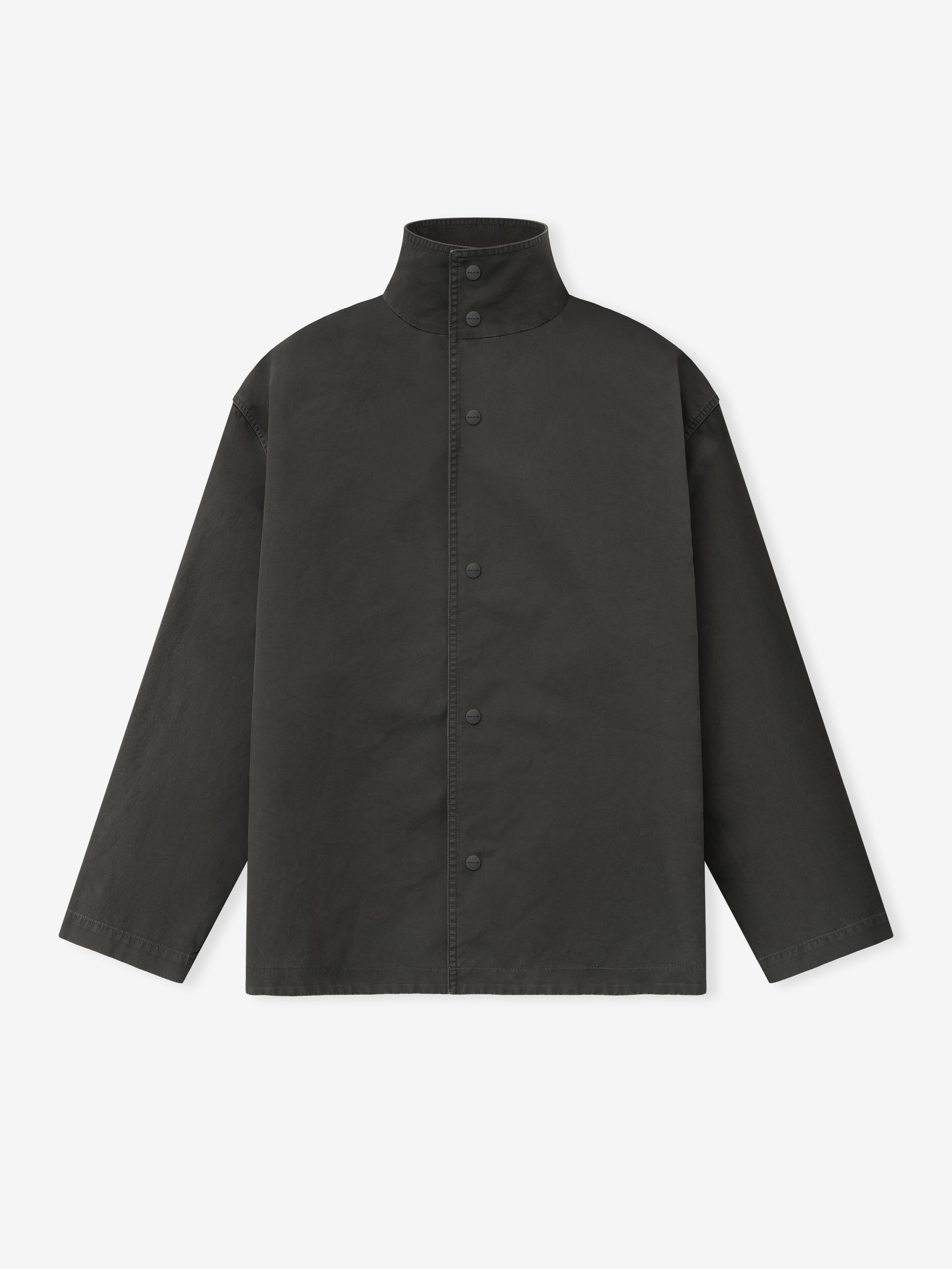 Essentials Garment Dyed Cotton Sport Jacket Dark Grey
