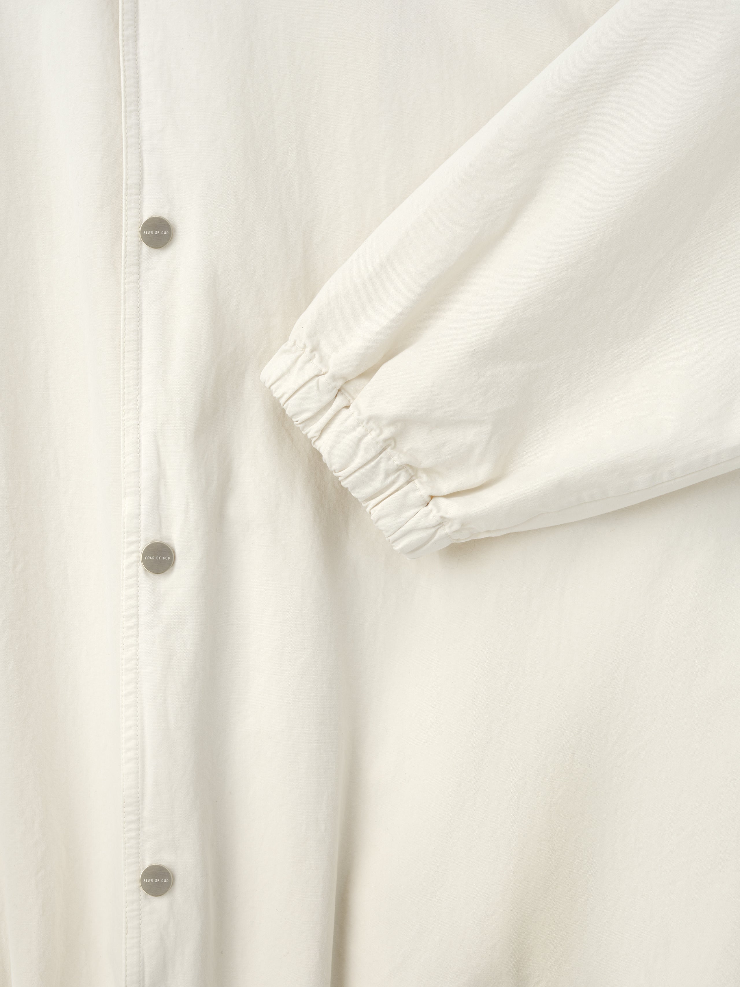 Essentials Garment Dyed Cotton Windbreaker Natural