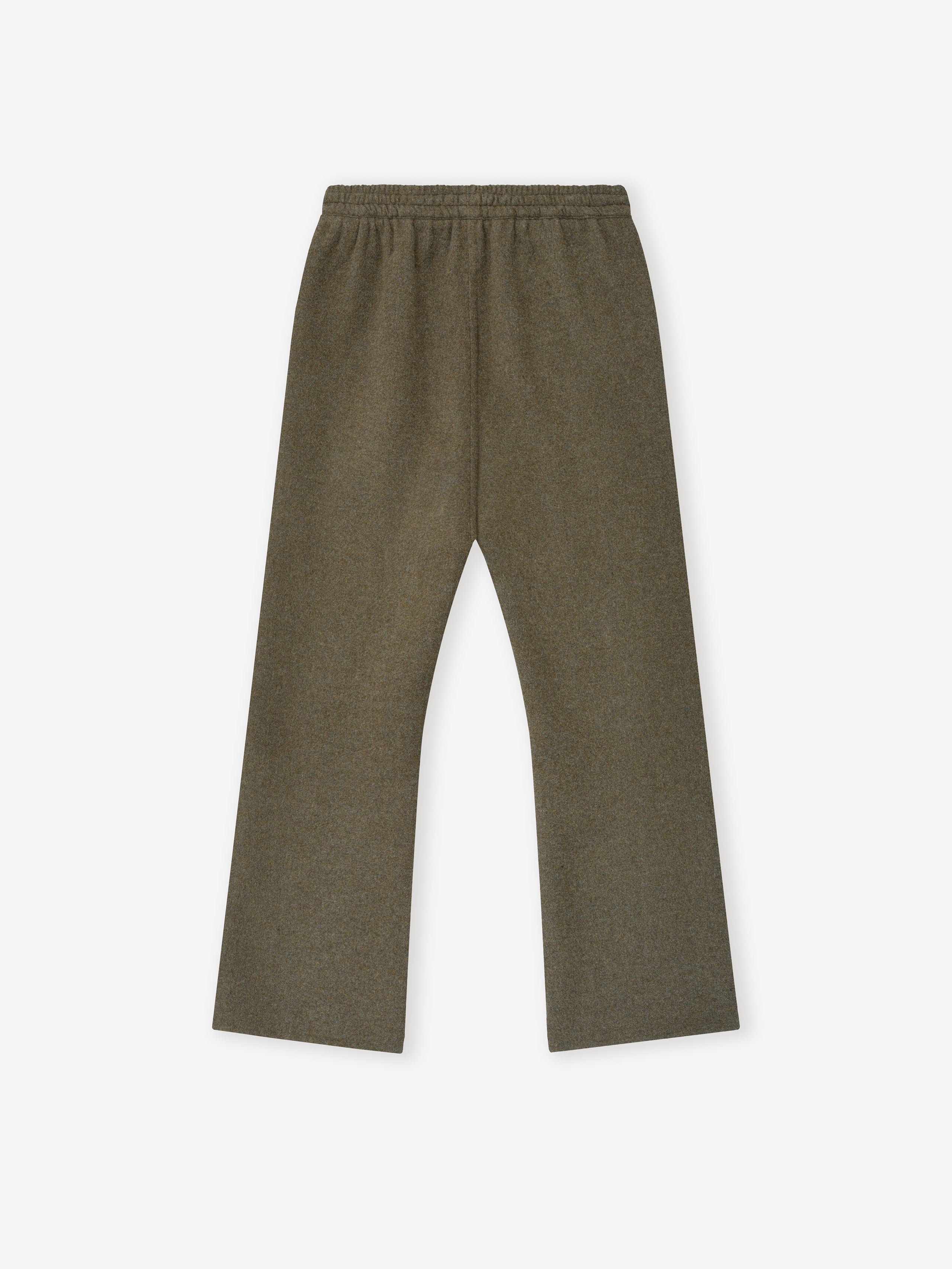 Essentials Double Face Wool Cashmere Flared Pants Khaki Melange