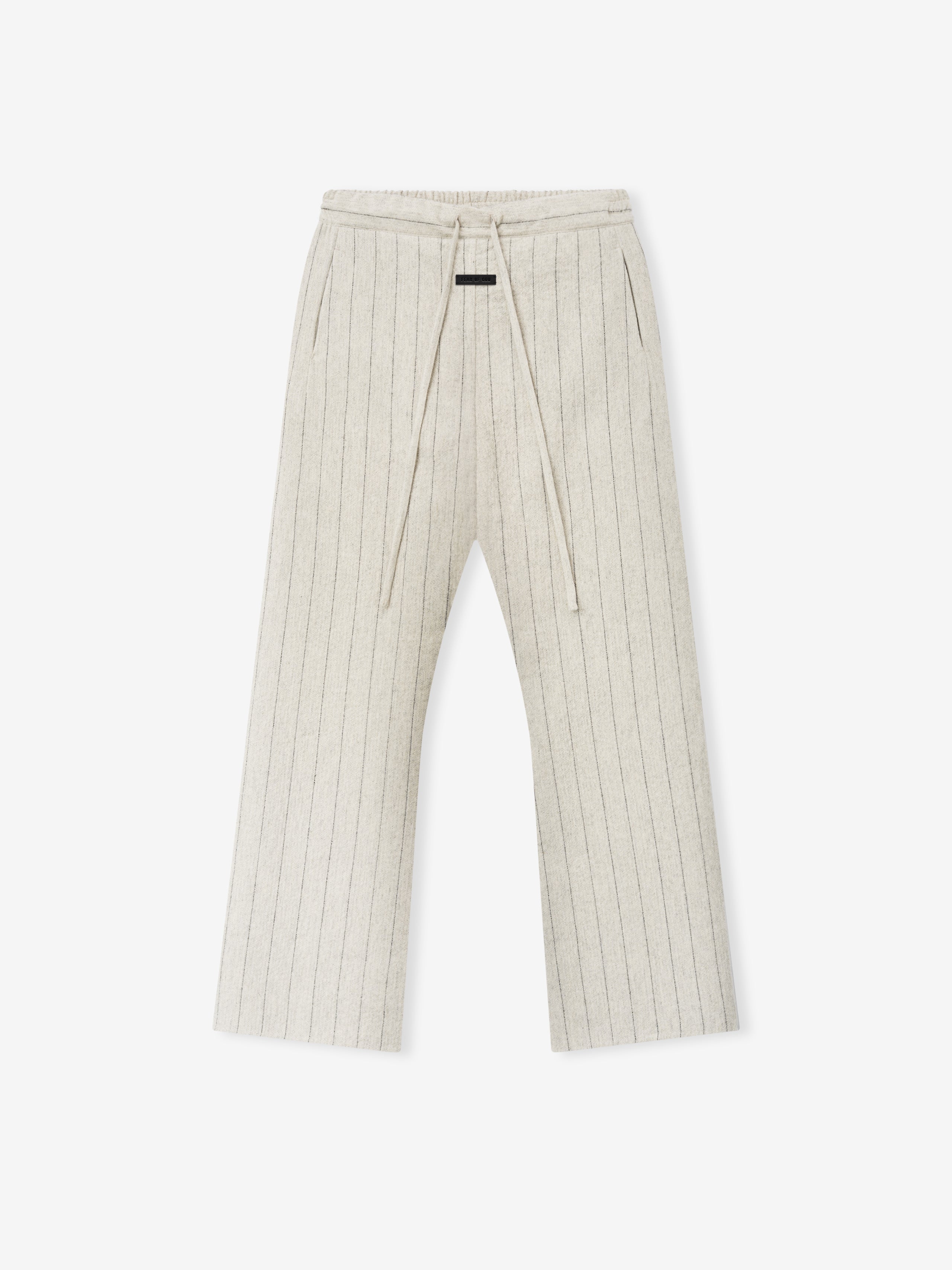 Essentials Double Face Wool Baseball Flared Pants Light Beige/Black