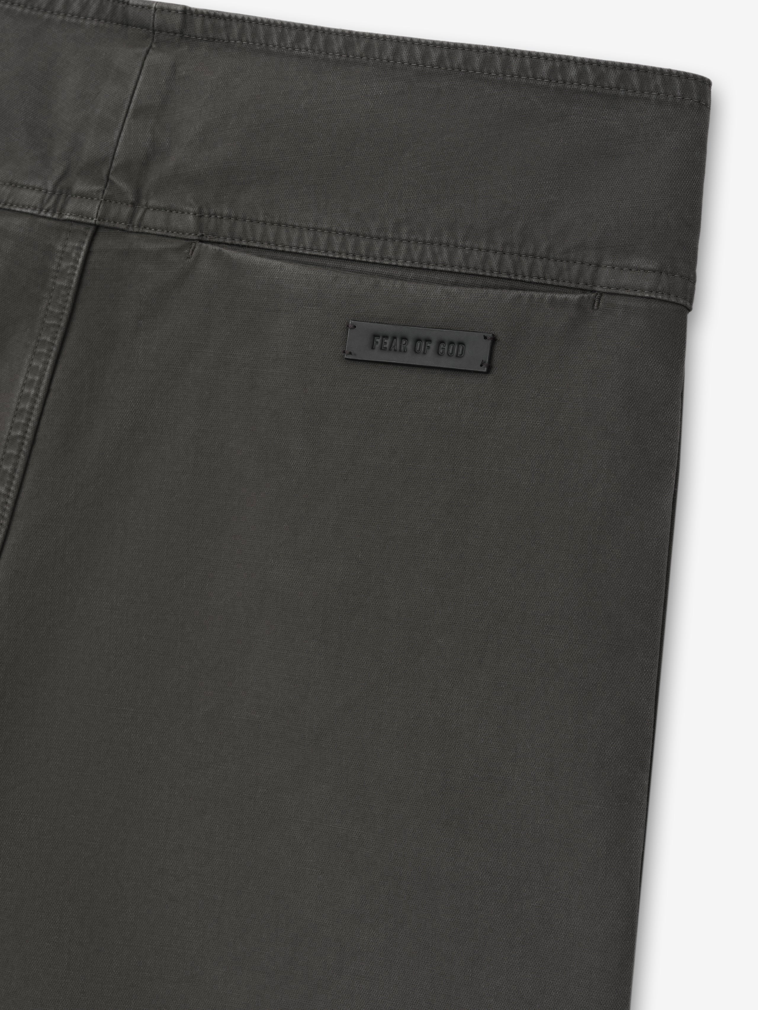 Essentials Garment Dyed Cotton Casual Pant Dark Grey